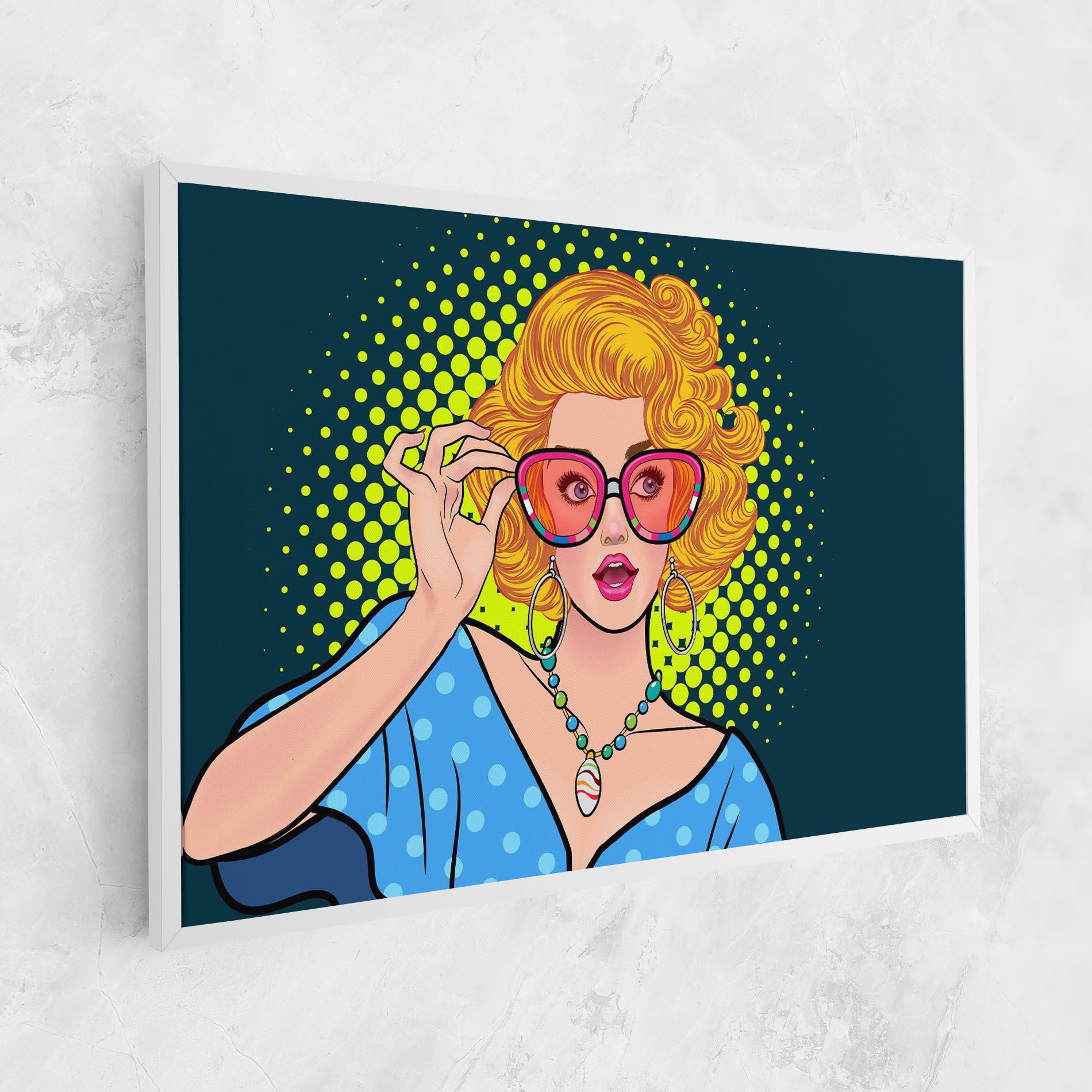 Leinwandbild Pop Glasses Lady mockup 1