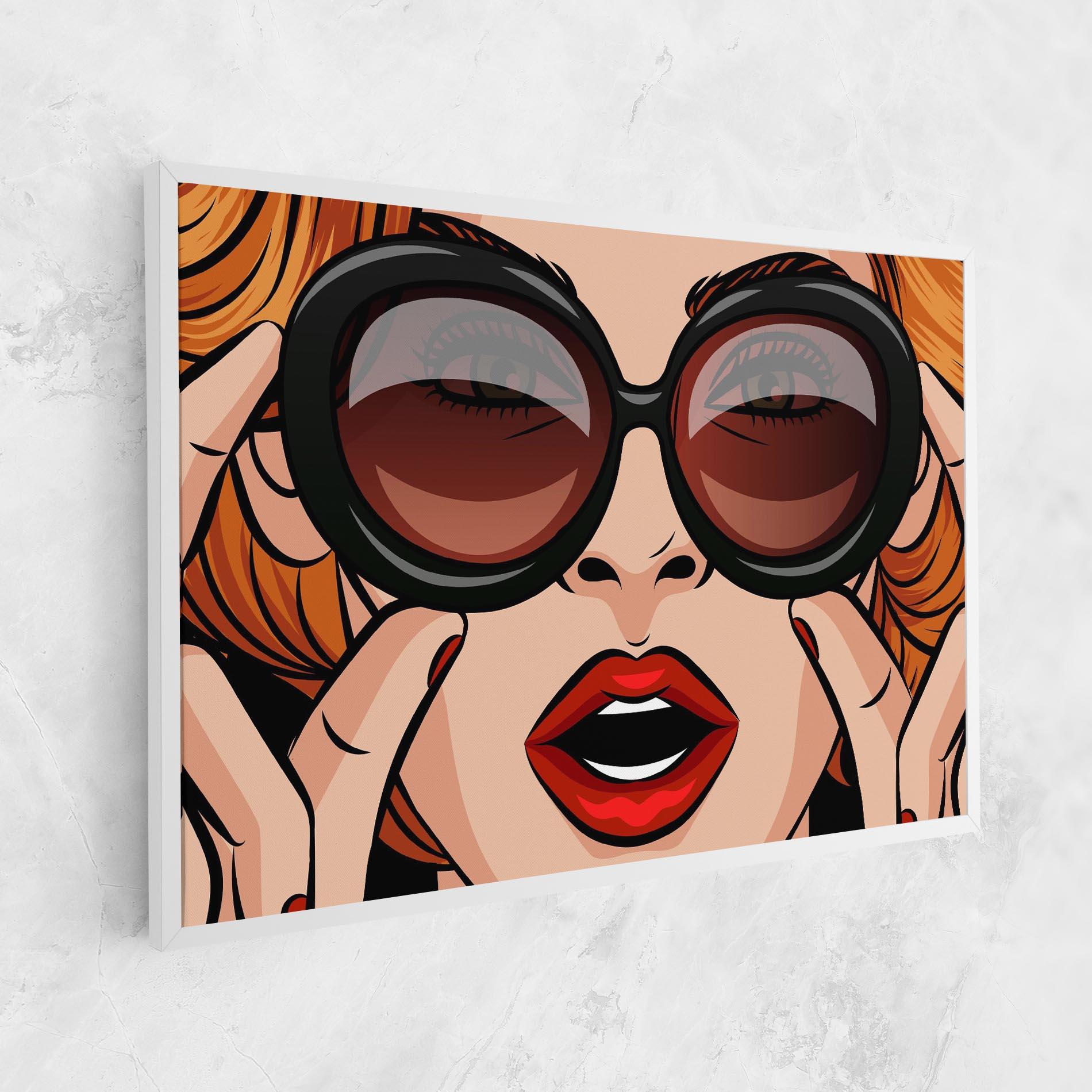 Leinwandbild Pop Glasses Woman mockup 1
