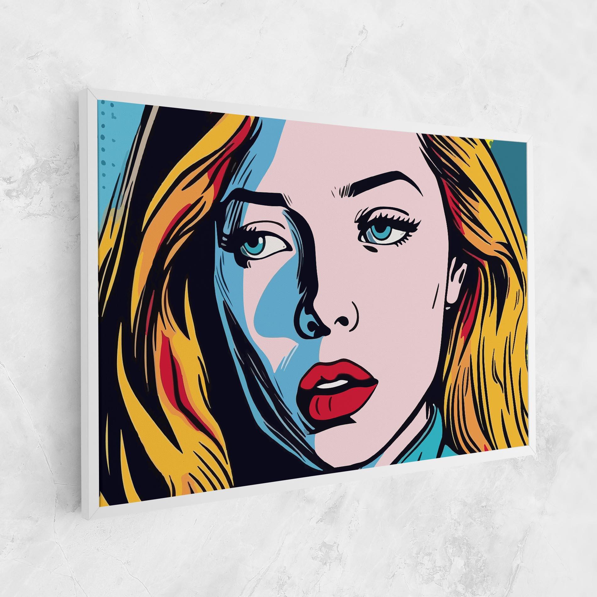 Leinwandbild Pop Woman Art mockup 1