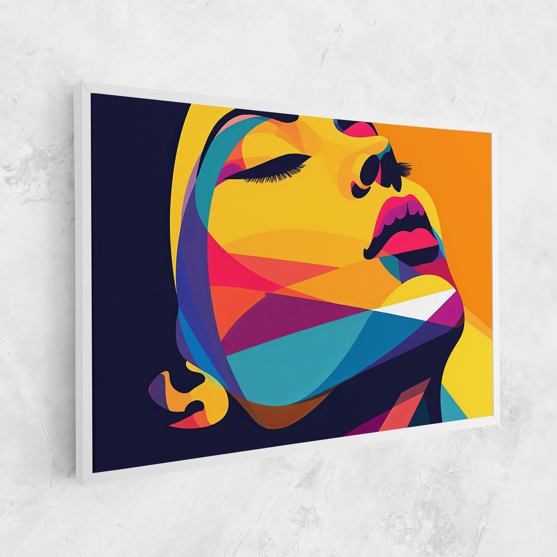 Leinwandbild Yellow Pop Face mockup 1