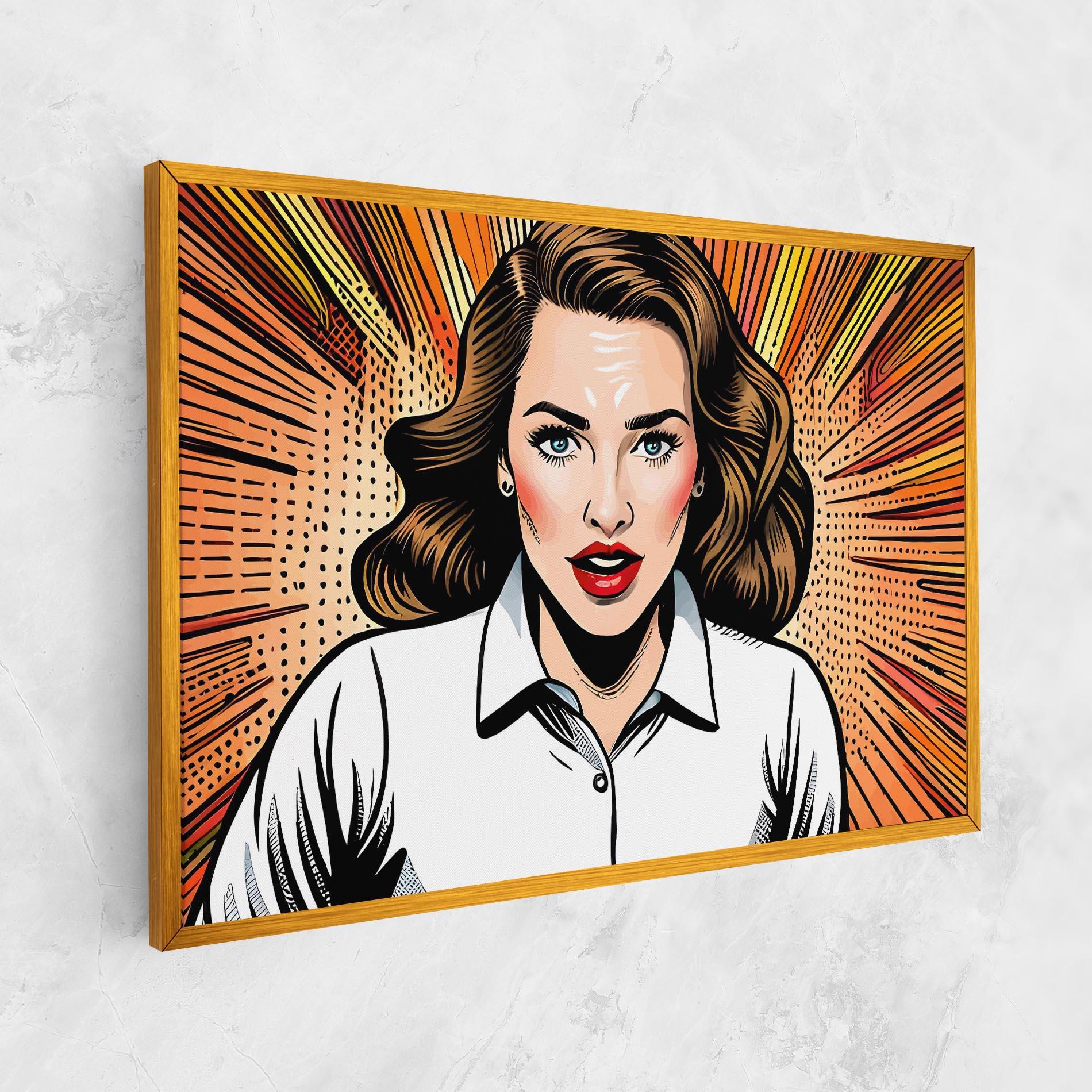 Leinwandbild Blue Eye Pop Art mockup 1