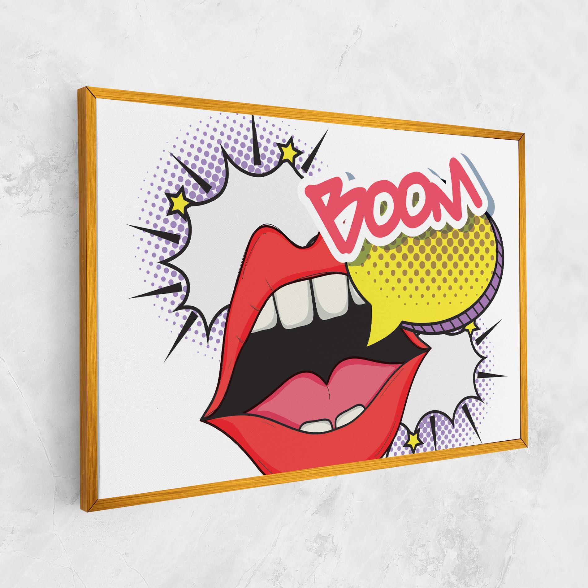 Leinwandbild Boom Pop Art mockup 1