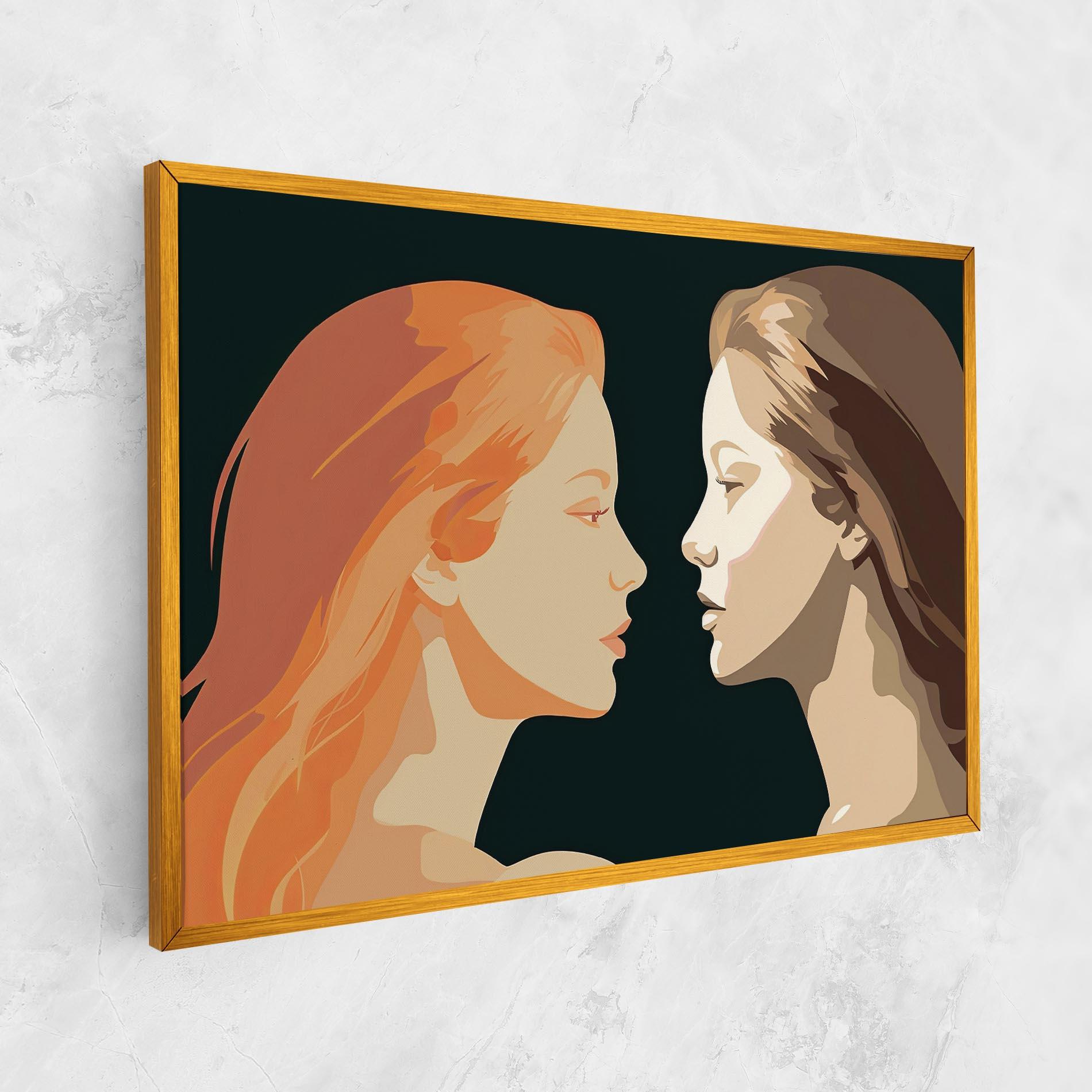 Leinwandbild Orange Pop Girl mockup 1