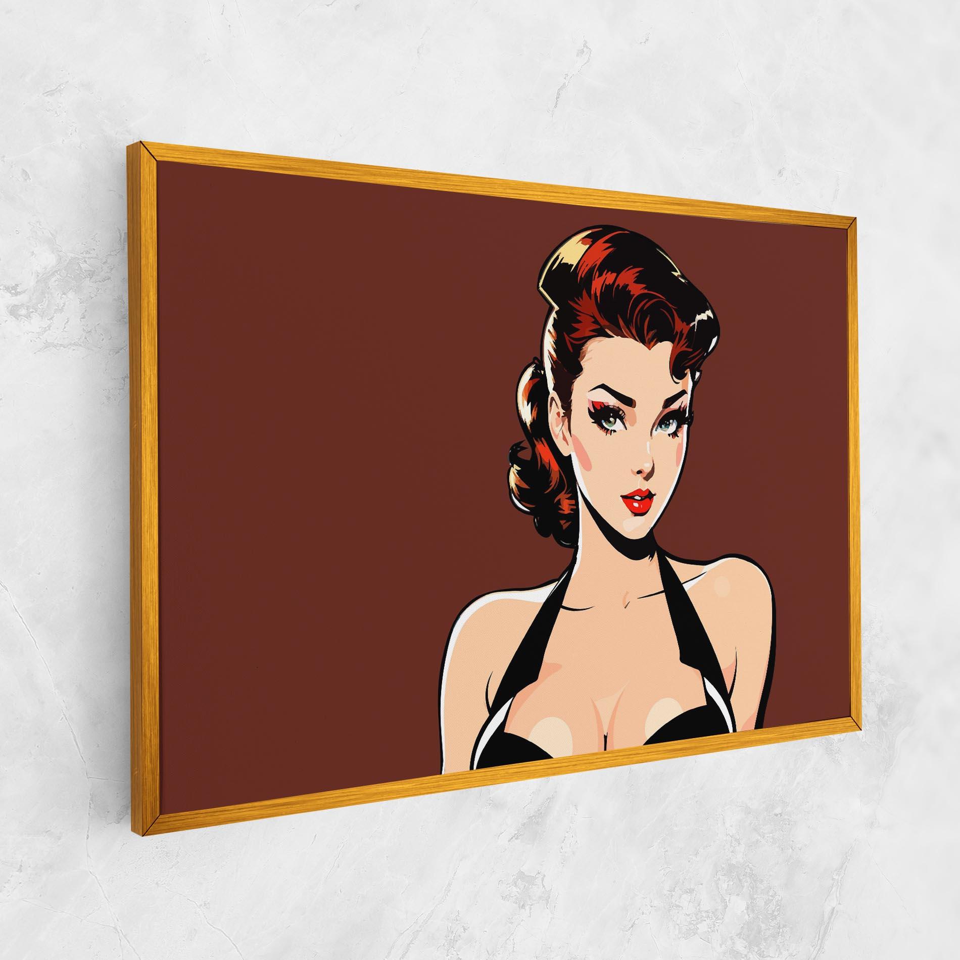 Leinwandbild Pop Beautiful Woman mockup 1