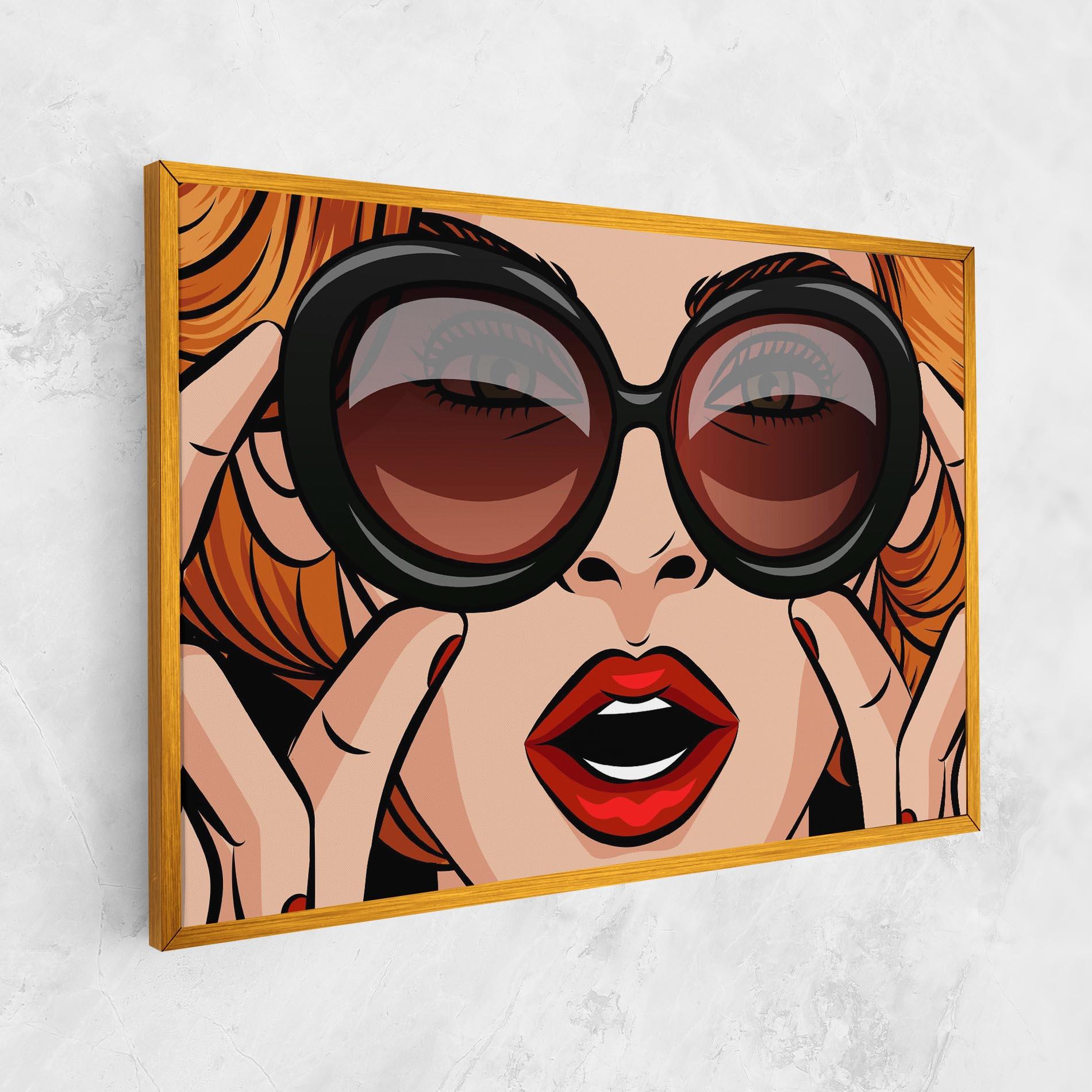 Leinwandbild Pop Glasses Woman mockup 1
