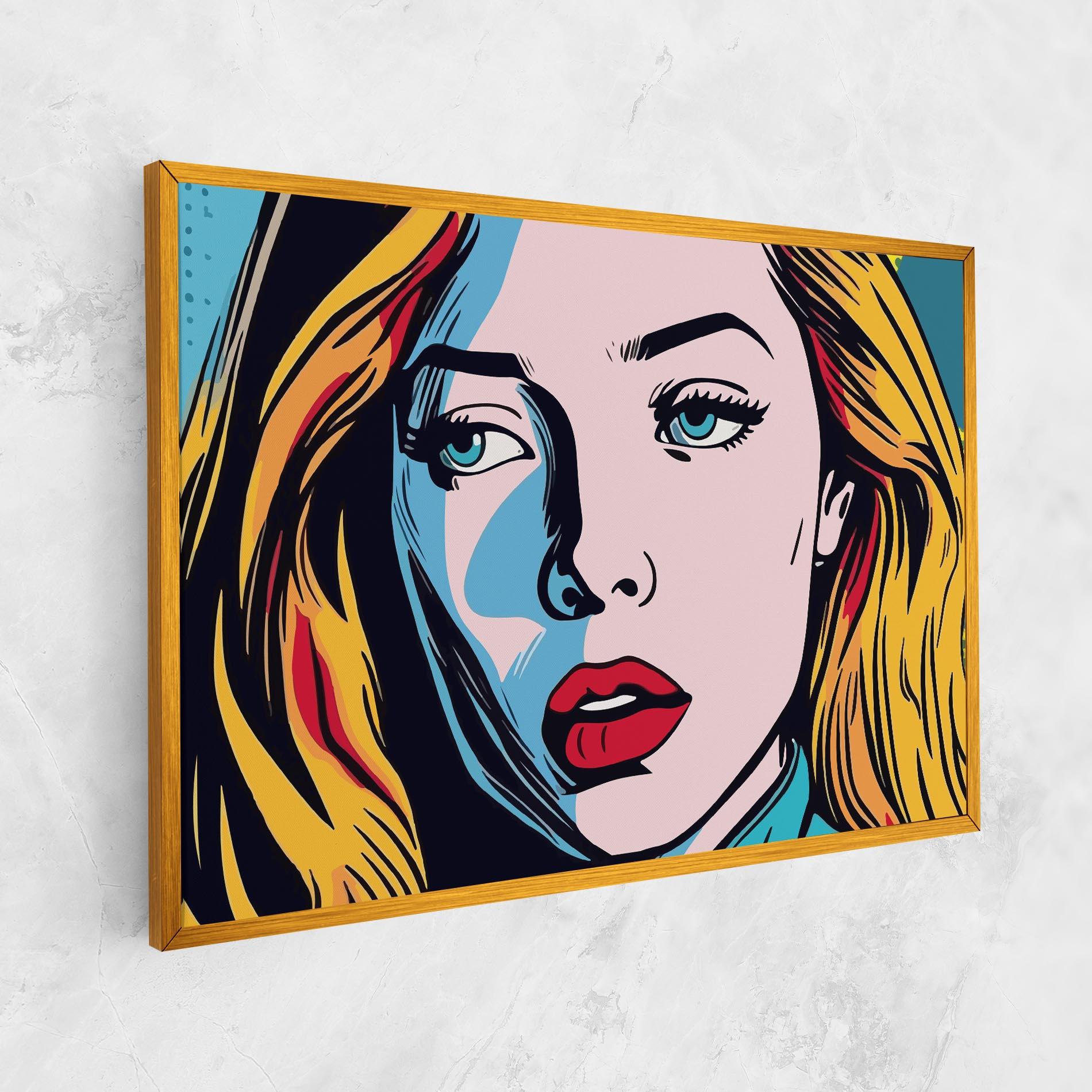 Leinwandbild Pop Woman Art mockup 1