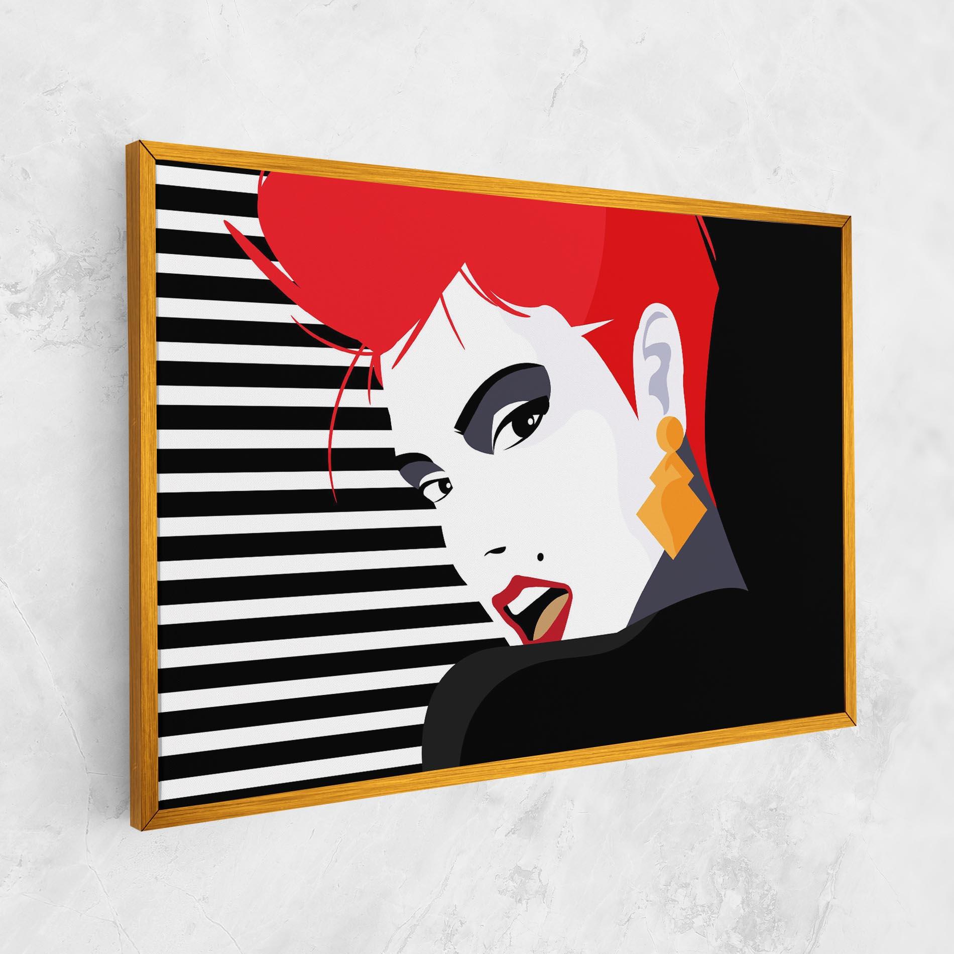 Leinwandbild Red Pop Hair mockup 1