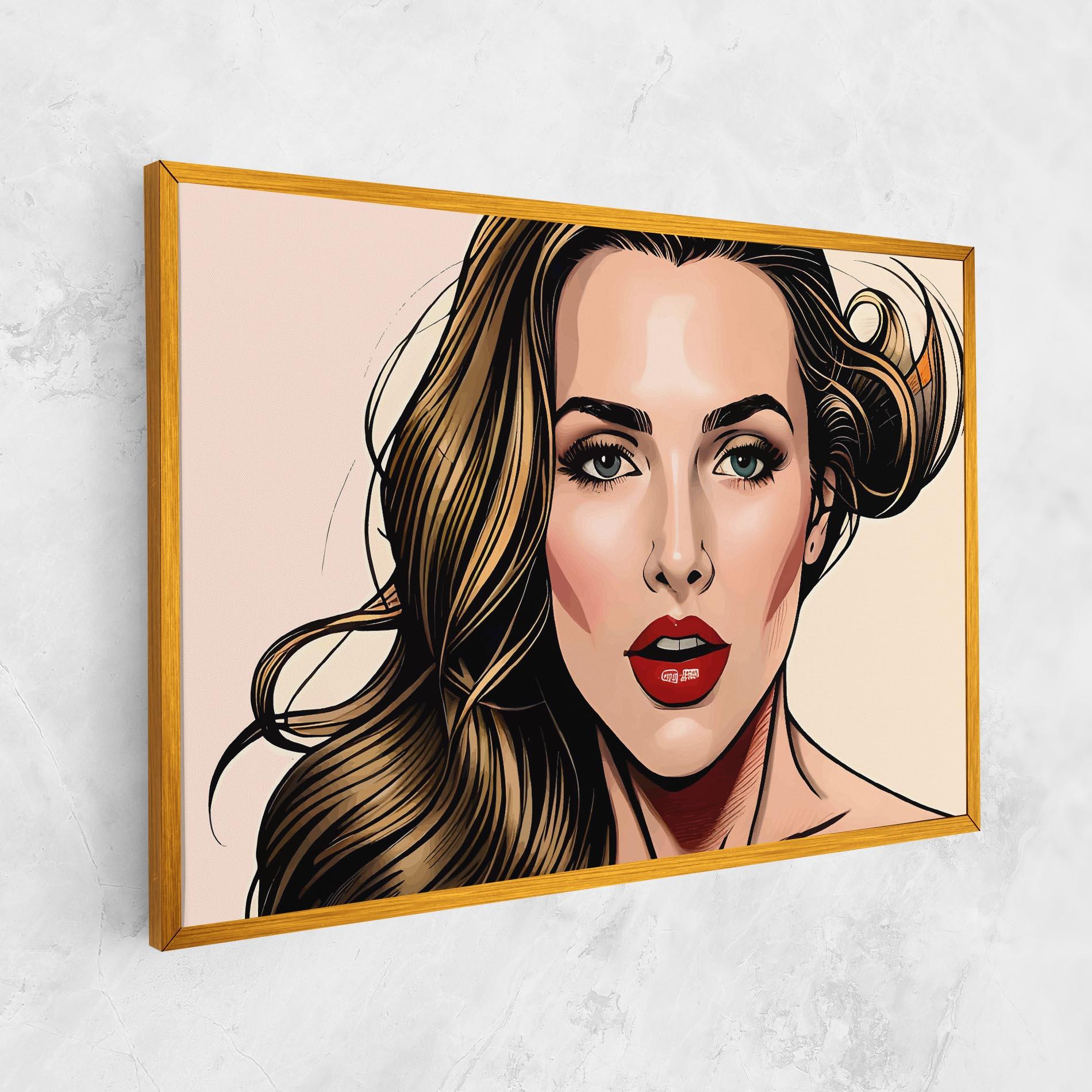 Leinwandbild Red Pop Lips mockup 1