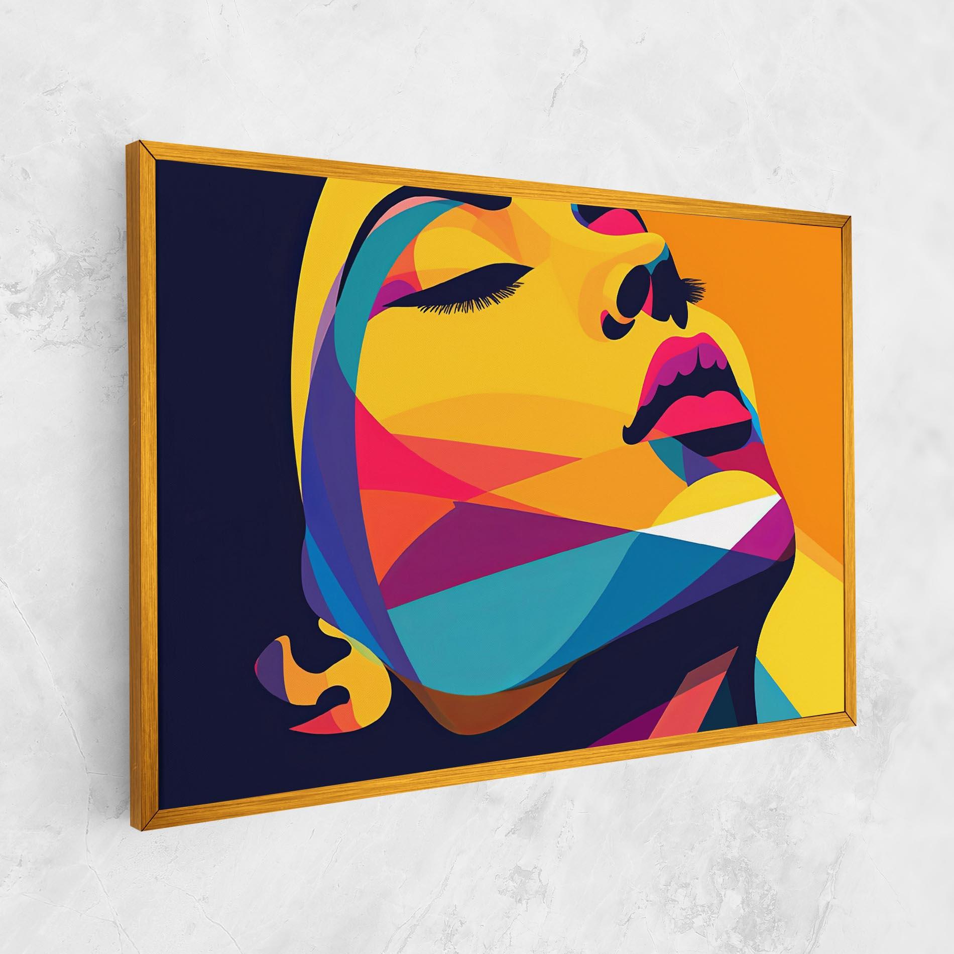 Leinwandbild Yellow Pop Face mockup 1