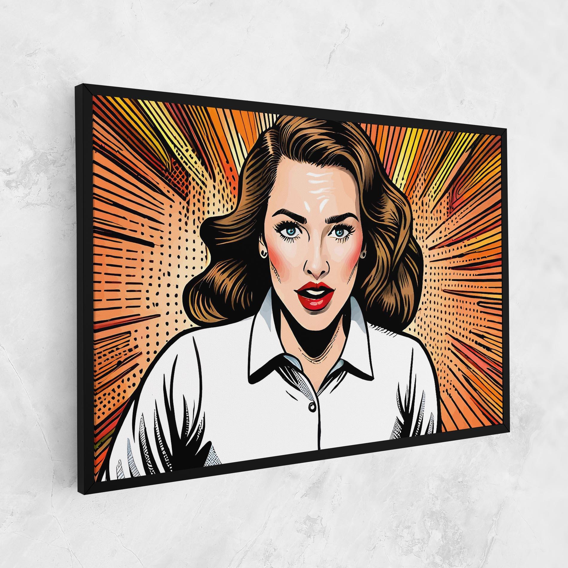 Leinwandbild Blue Eye Pop Art mockup 1