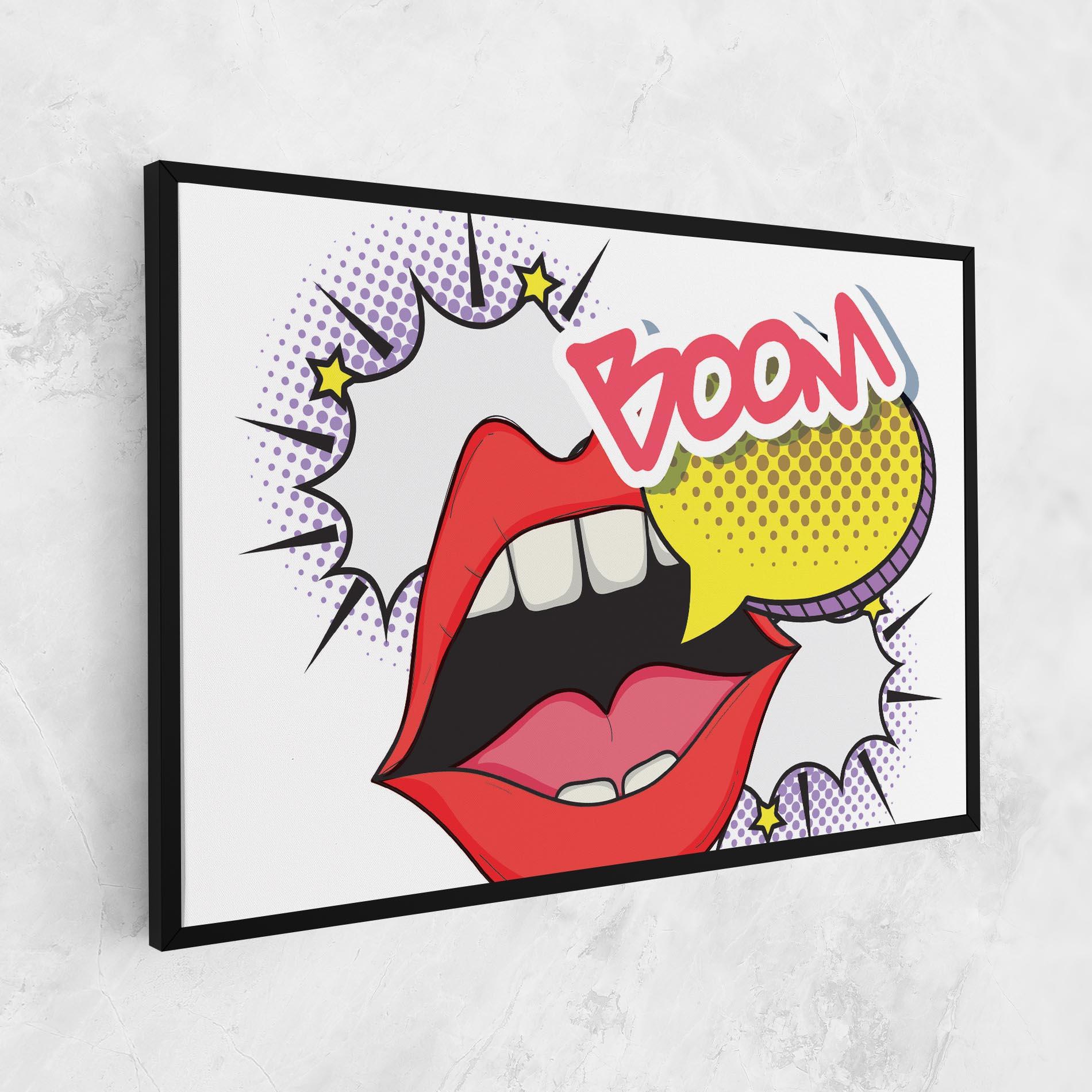Leinwandbild Boom Pop Art mockup 1