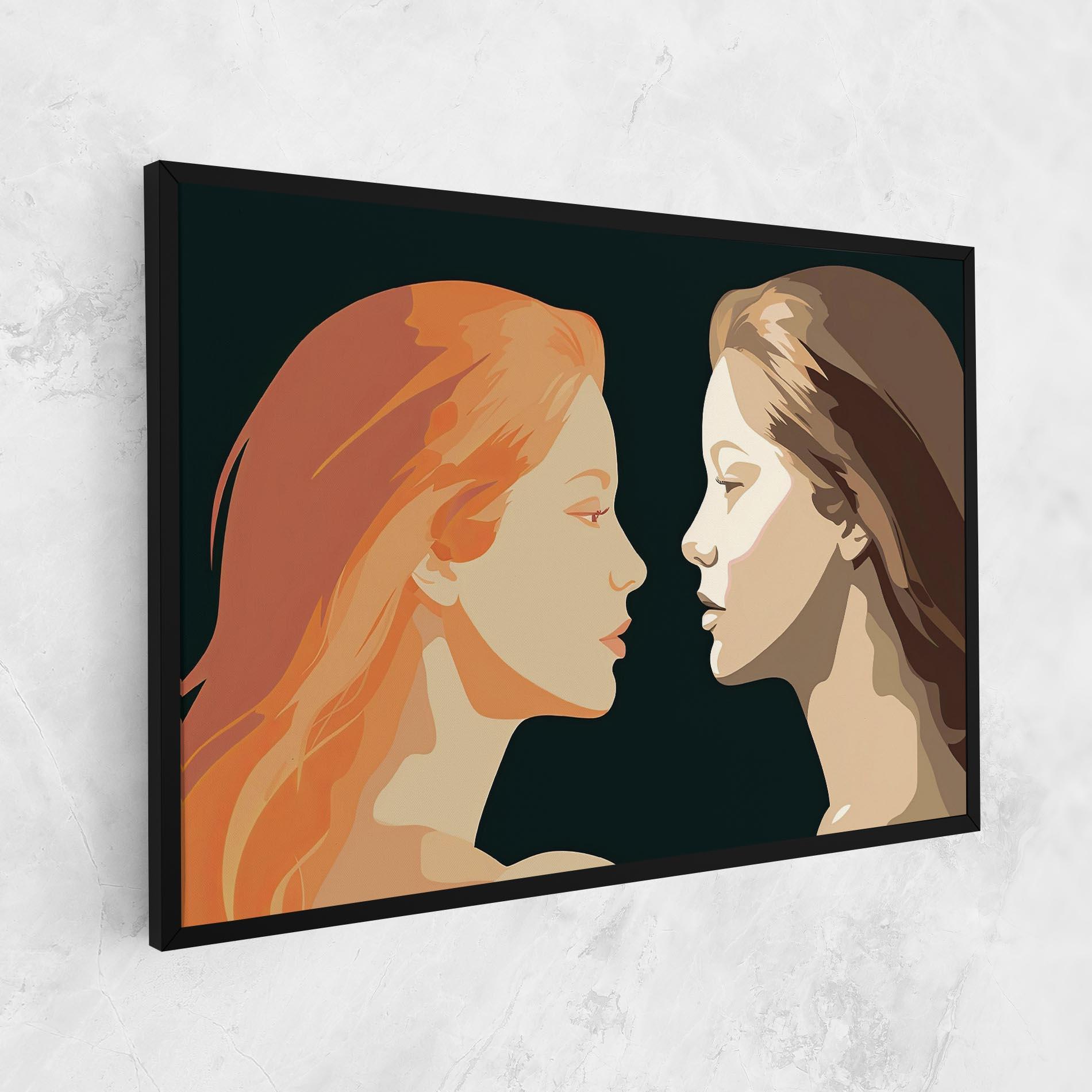 Leinwandbild Orange Pop Girl mockup 1