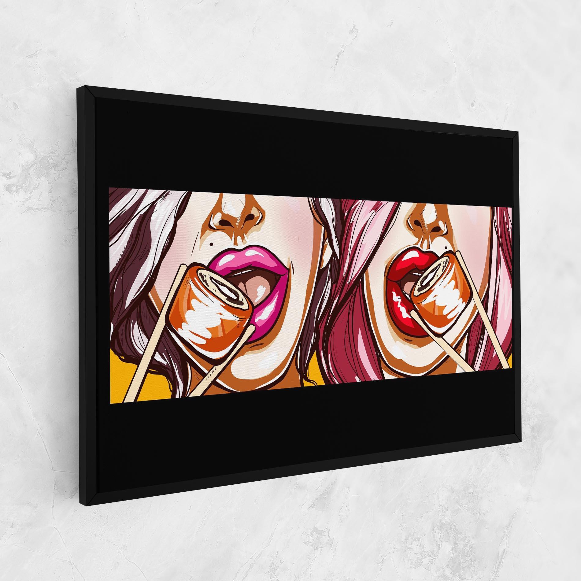 Leinwandbild Pop Art Sushi mockup 1