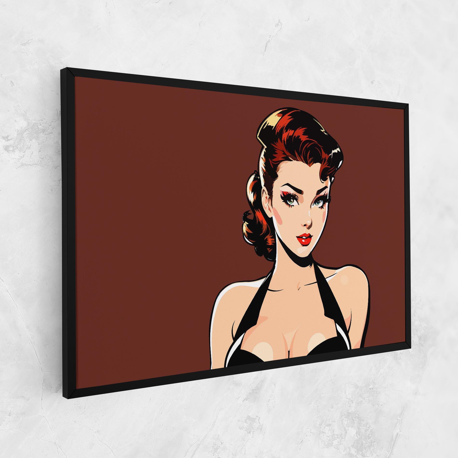 Leinwandbild Pop Beautiful Woman mockup 1