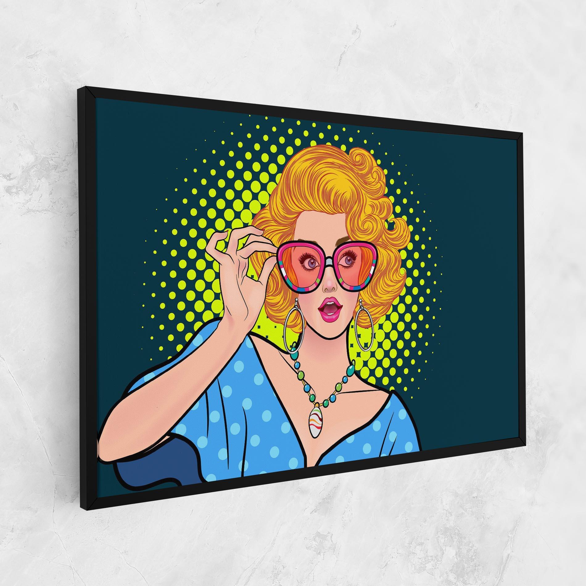 Leinwandbild Pop Glasses Lady mockup 1