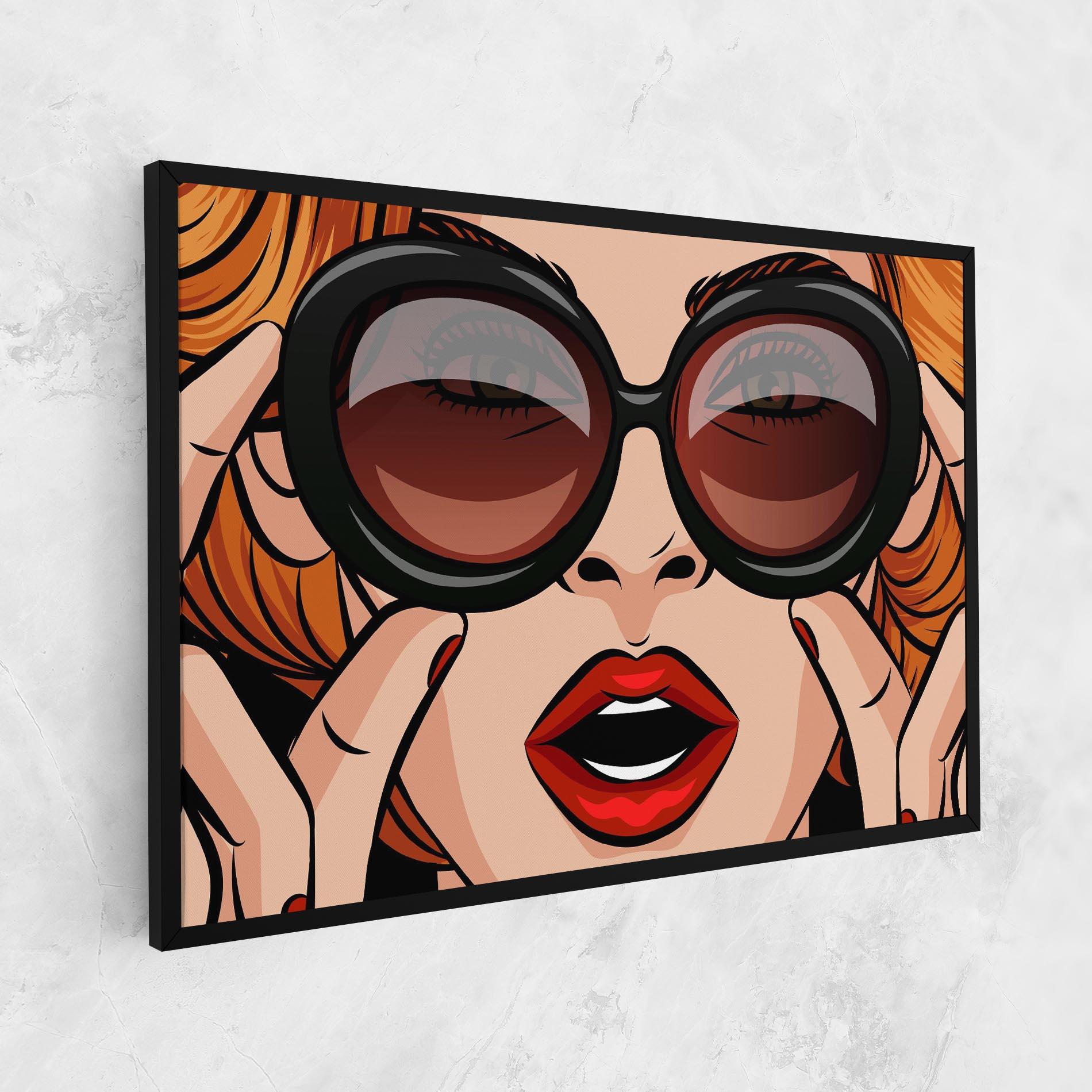 Leinwandbild Pop Glasses Woman mockup 1