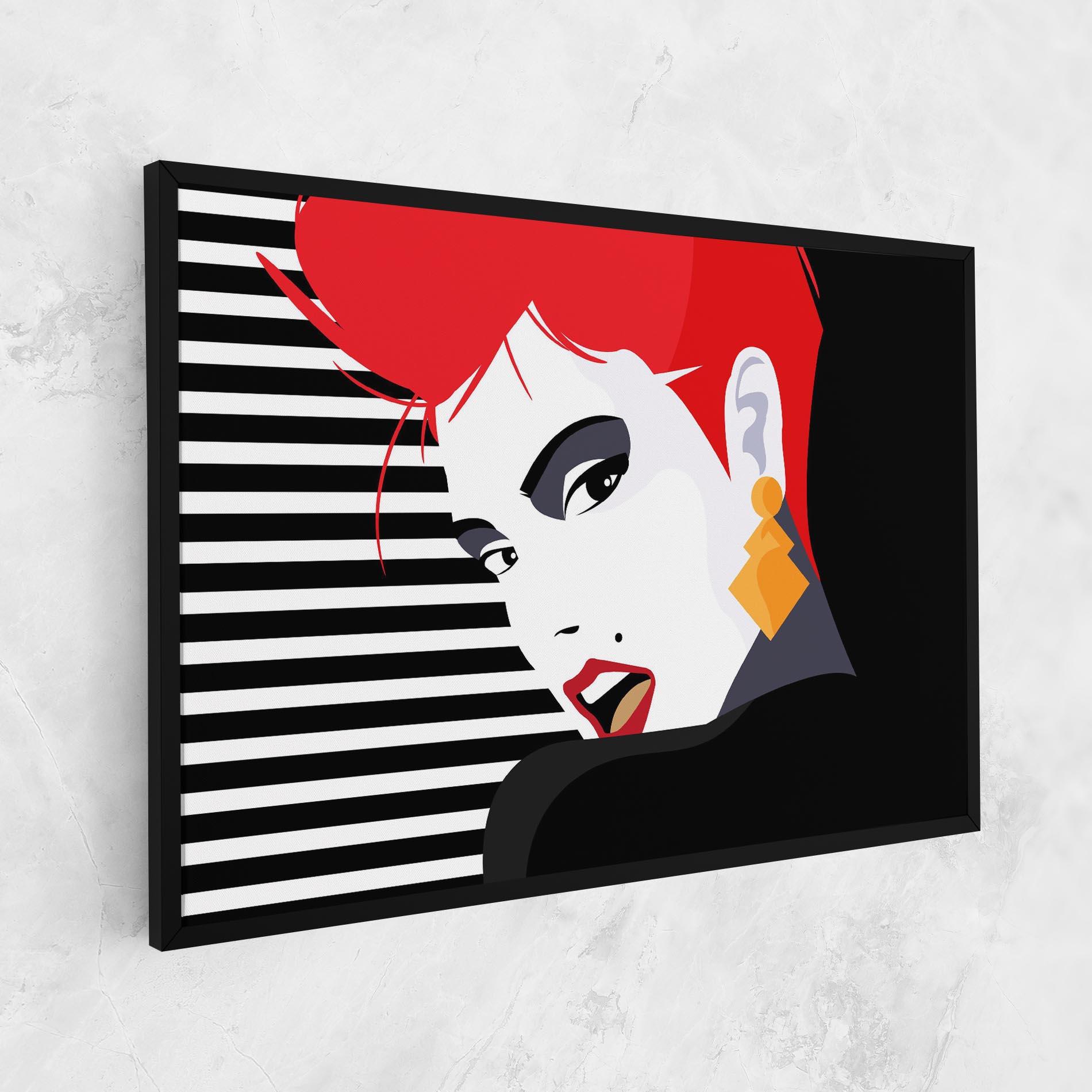 Leinwandbild Red Pop Hair mockup 1