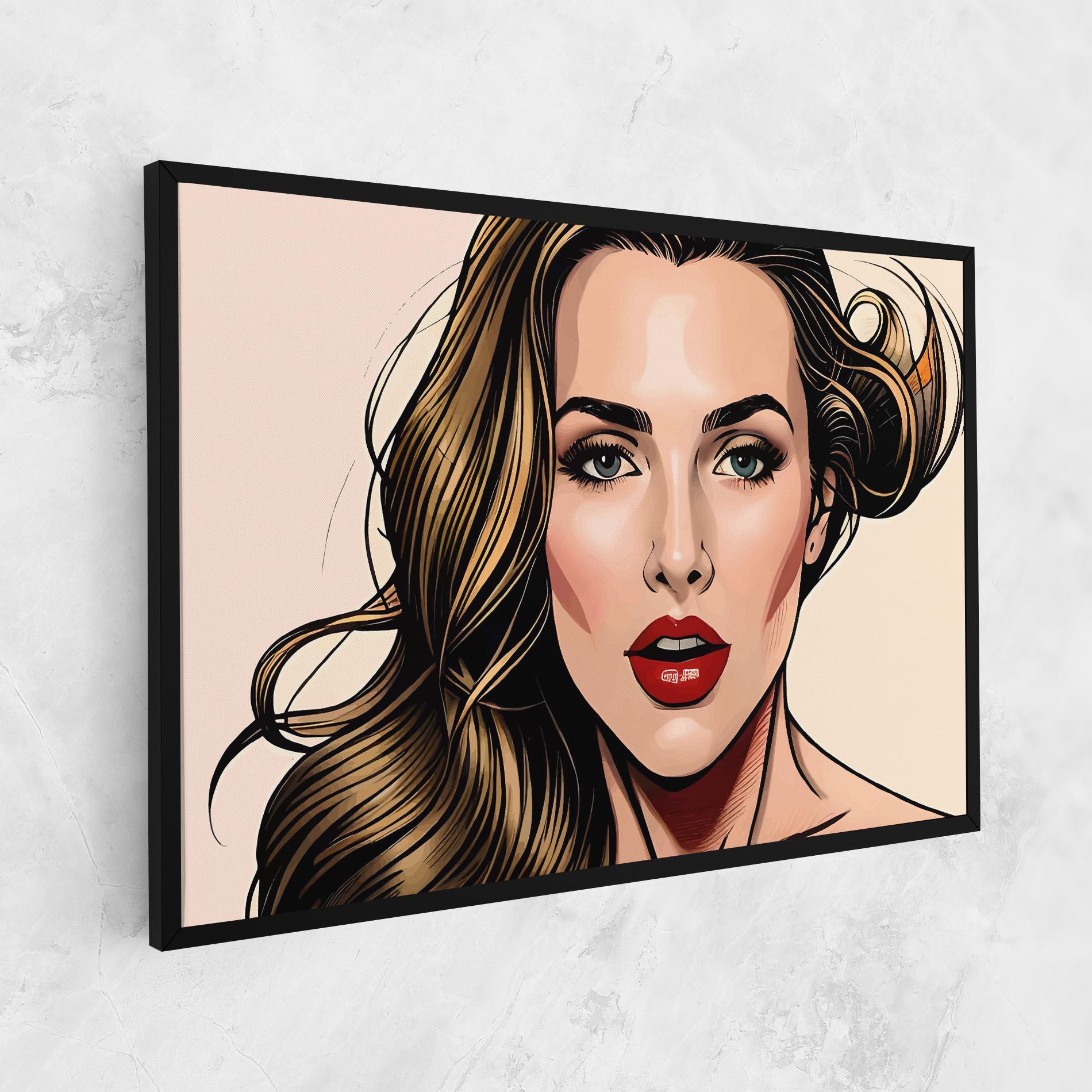 Leinwandbild Red Pop Lips mockup 1