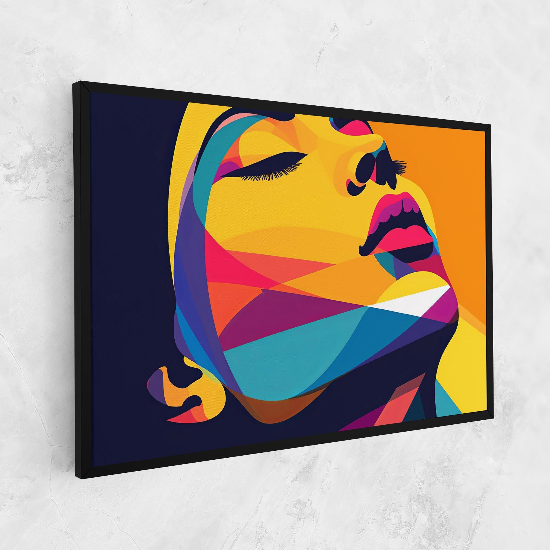 Leinwandbild Yellow Pop Face mockup 1