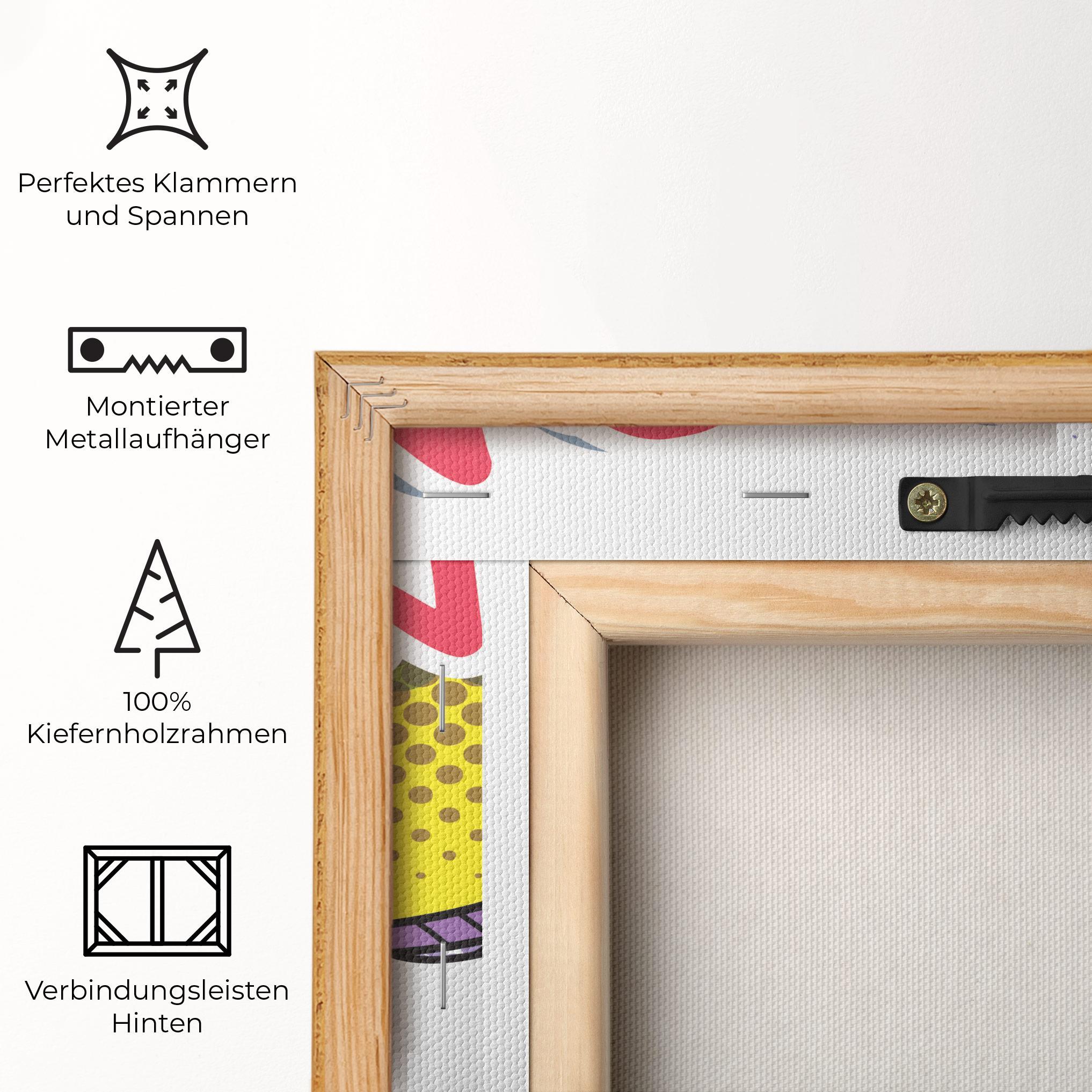 Leinwandbild Boom Pop Art mockup 5