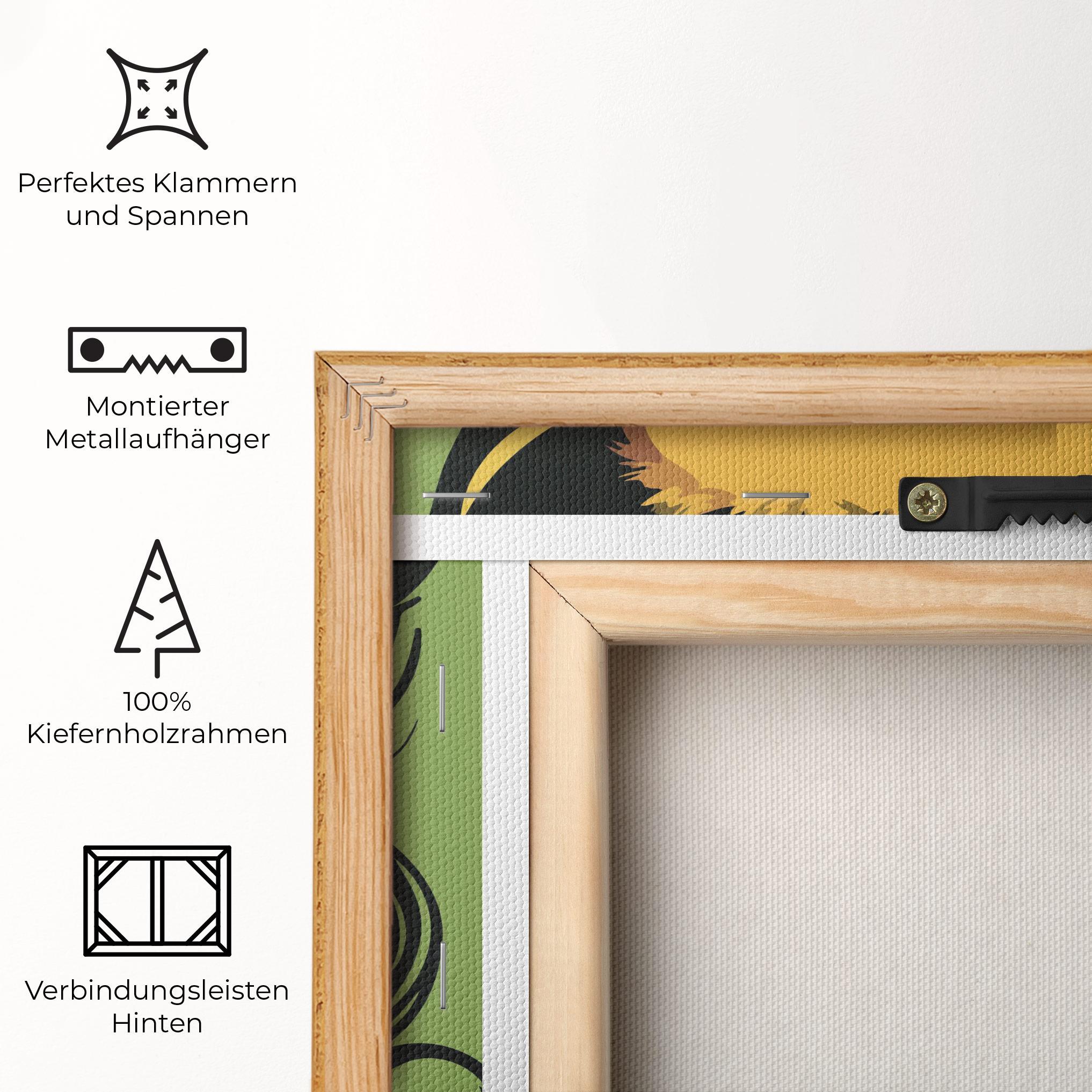 Leinwandbild Green Light Pop Lady mockup 5