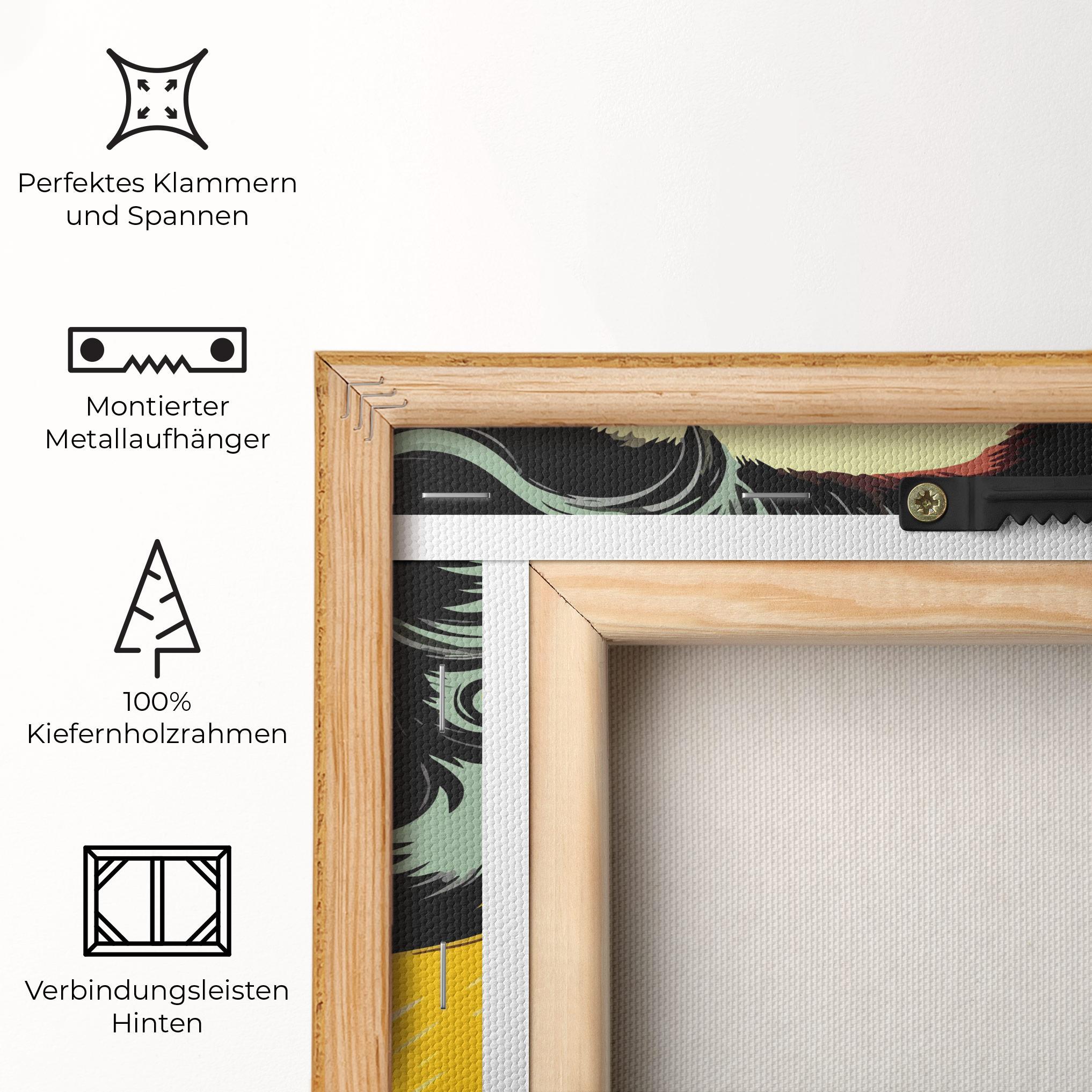 Leinwandbild Pop Art Pretty Lady mockup 5