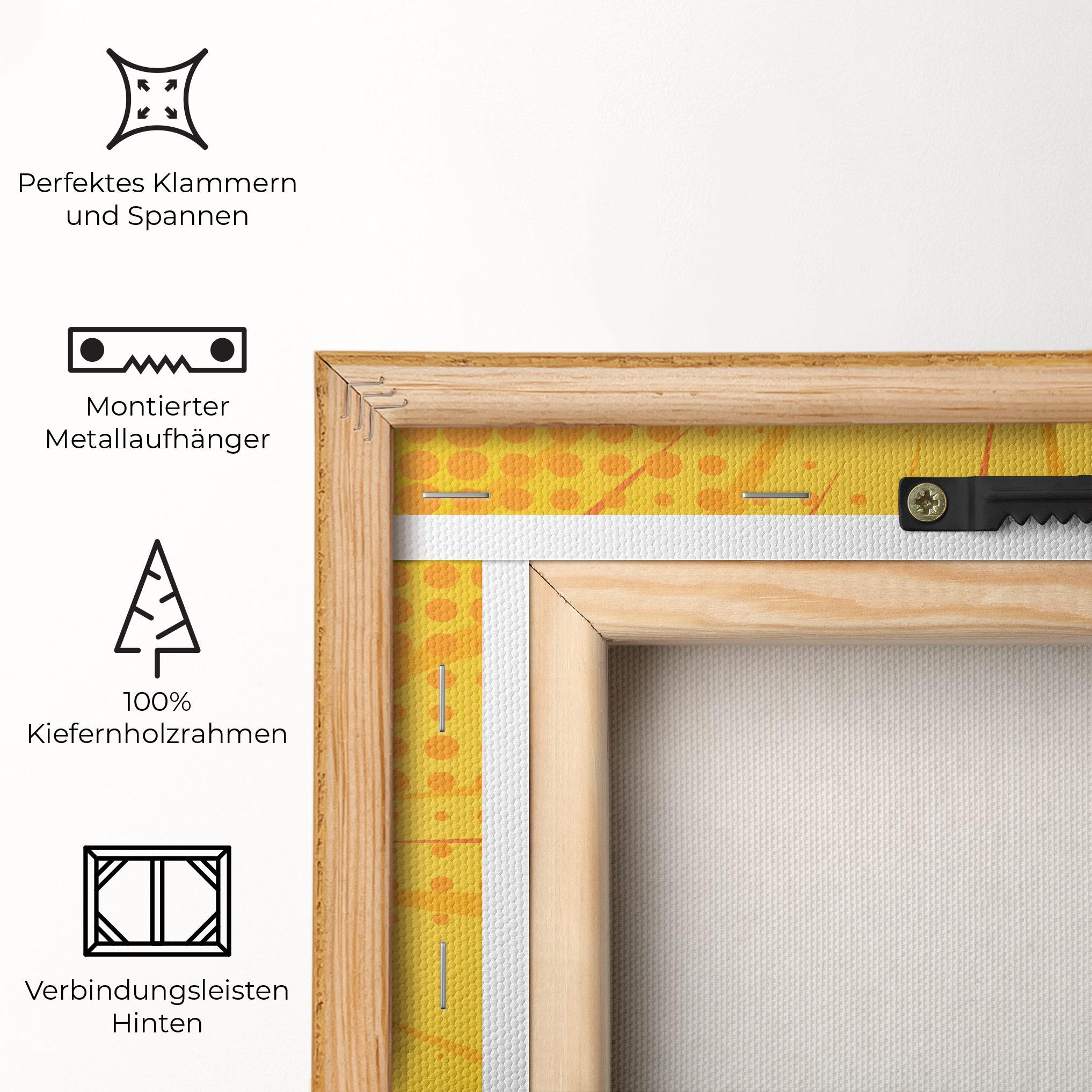 Leinwandbild Surprised Blonde Lady mockup 5