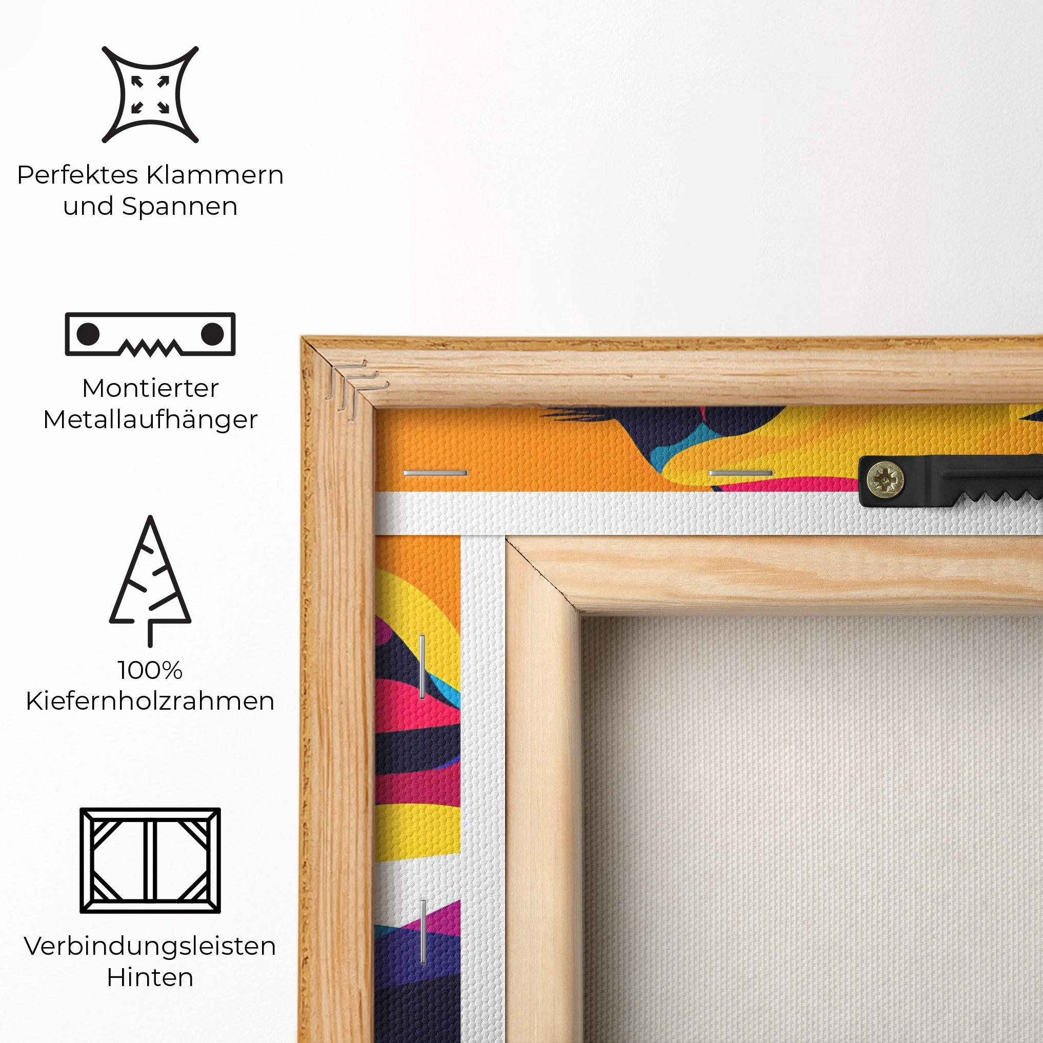 Leinwandbild Yellow Pop Face mockup 5