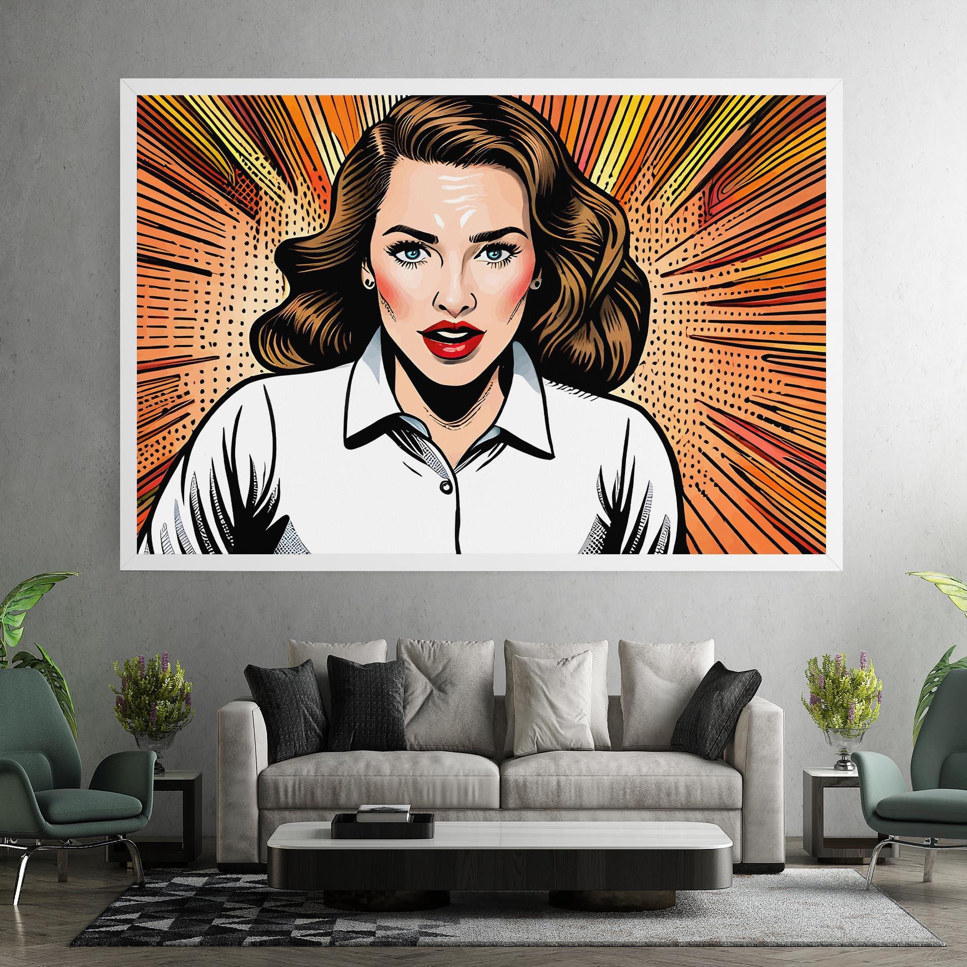 Leinwandbild Blue Eye Pop Art mockup 7