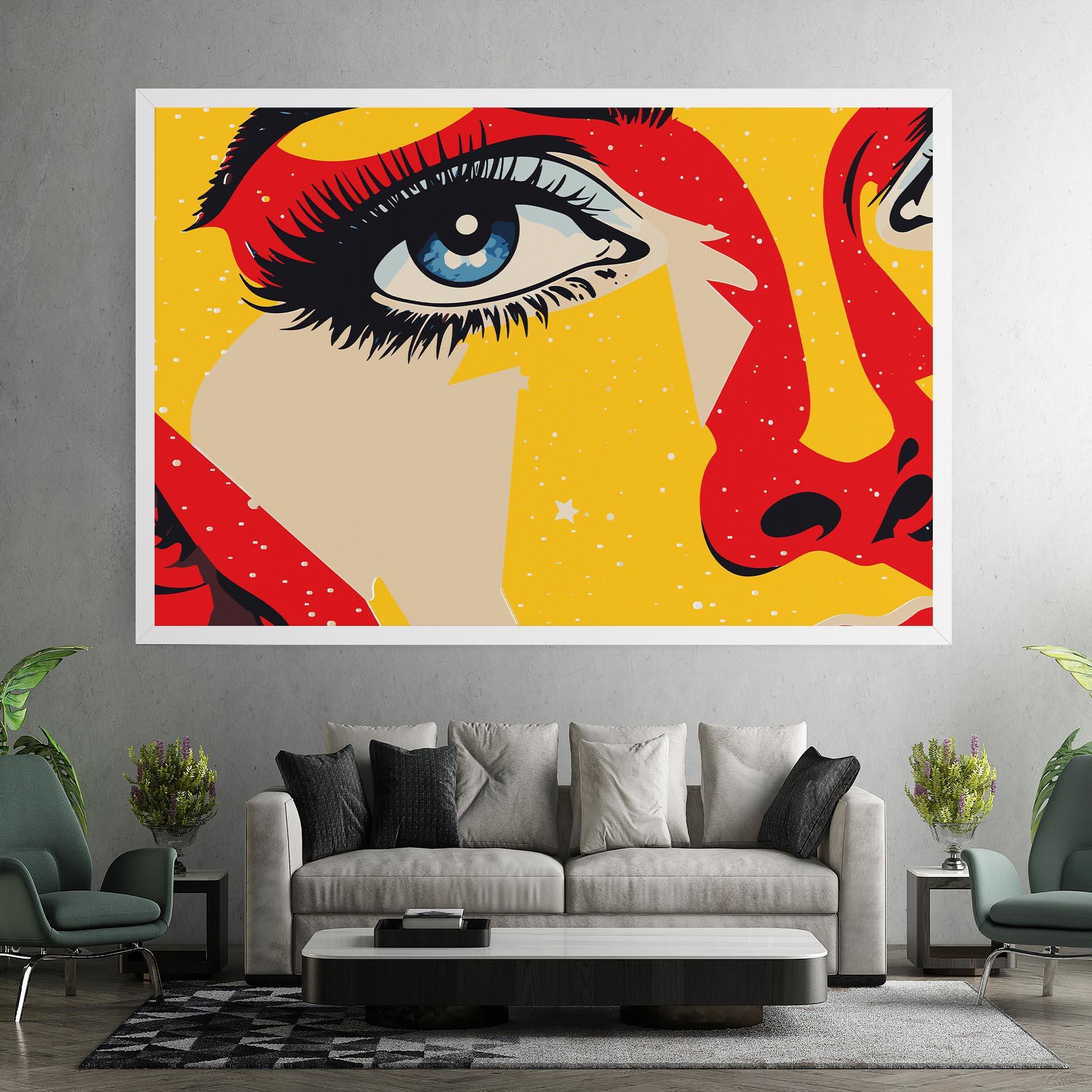 Leinwandbild Blue Pop Eye mockup 7