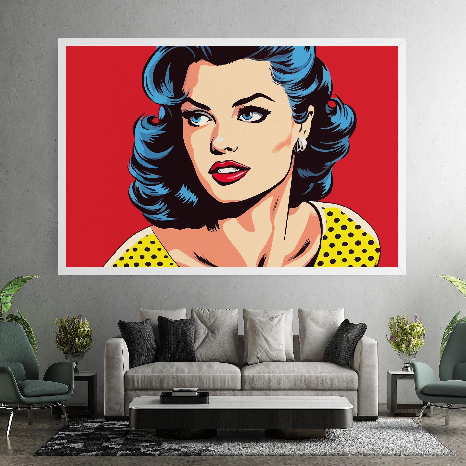 Leinwandbild Blue Pop Eyes mockup 7