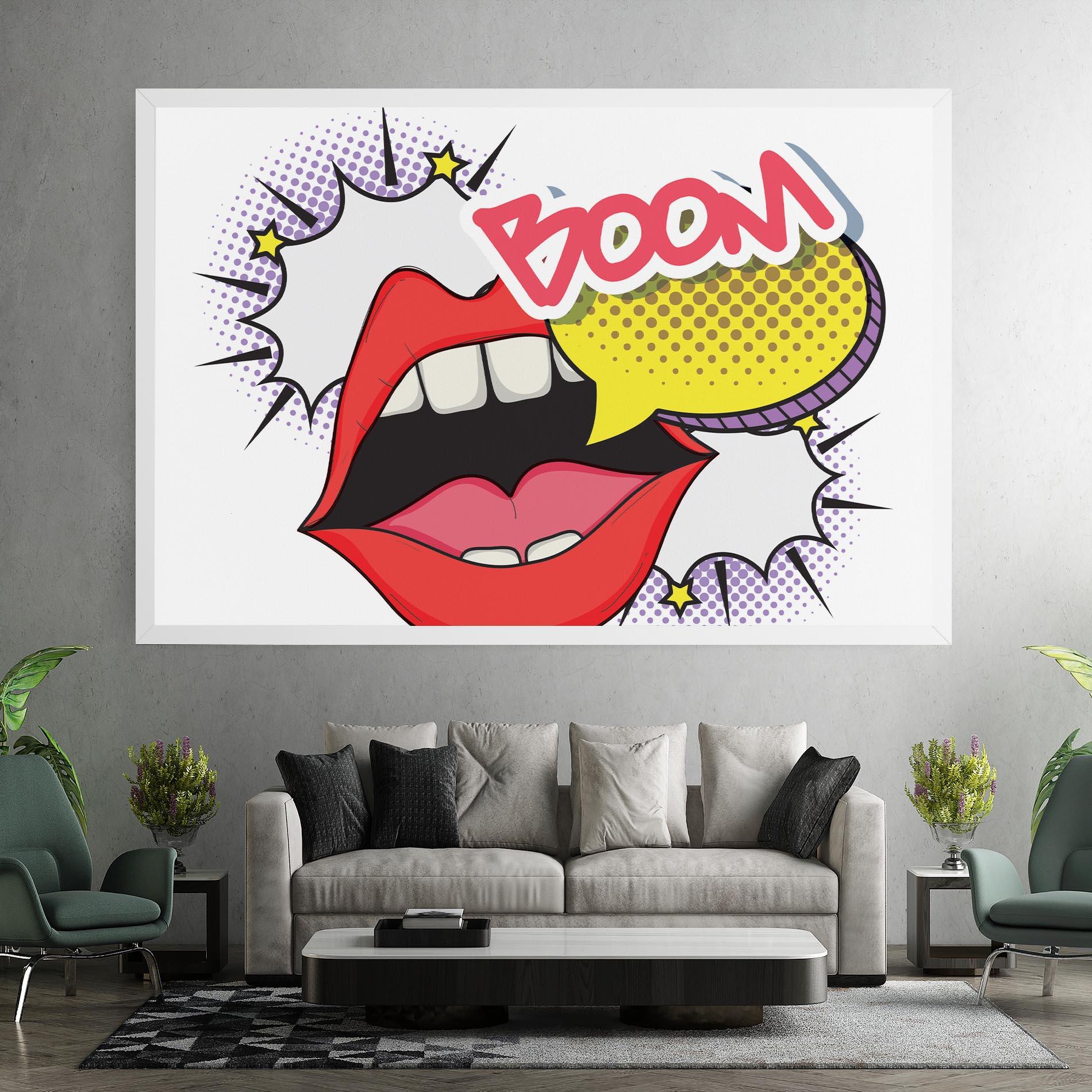 Leinwandbild Boom Pop Art mockup 7