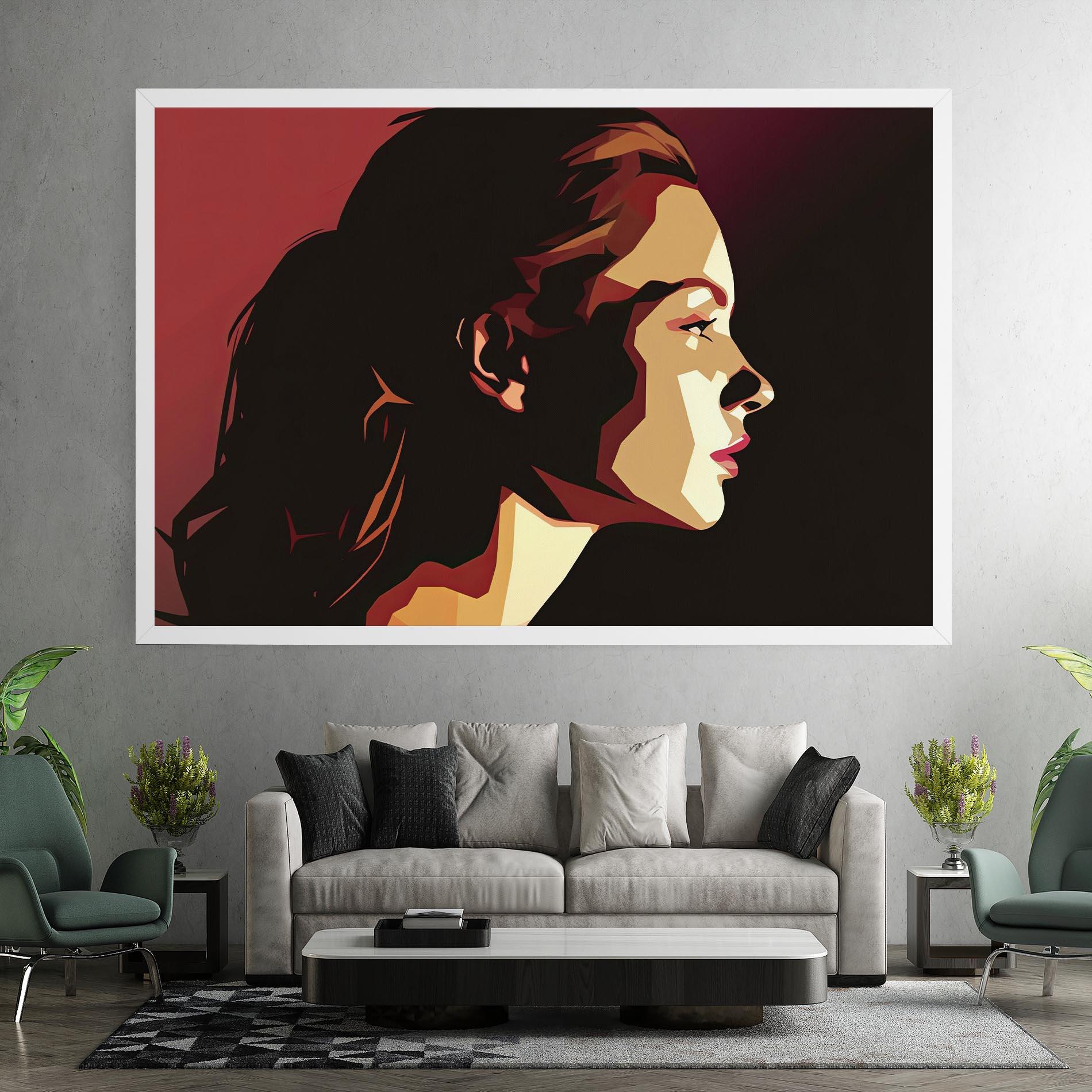 Leinwandbild Cream Red Pop Art mockup 7