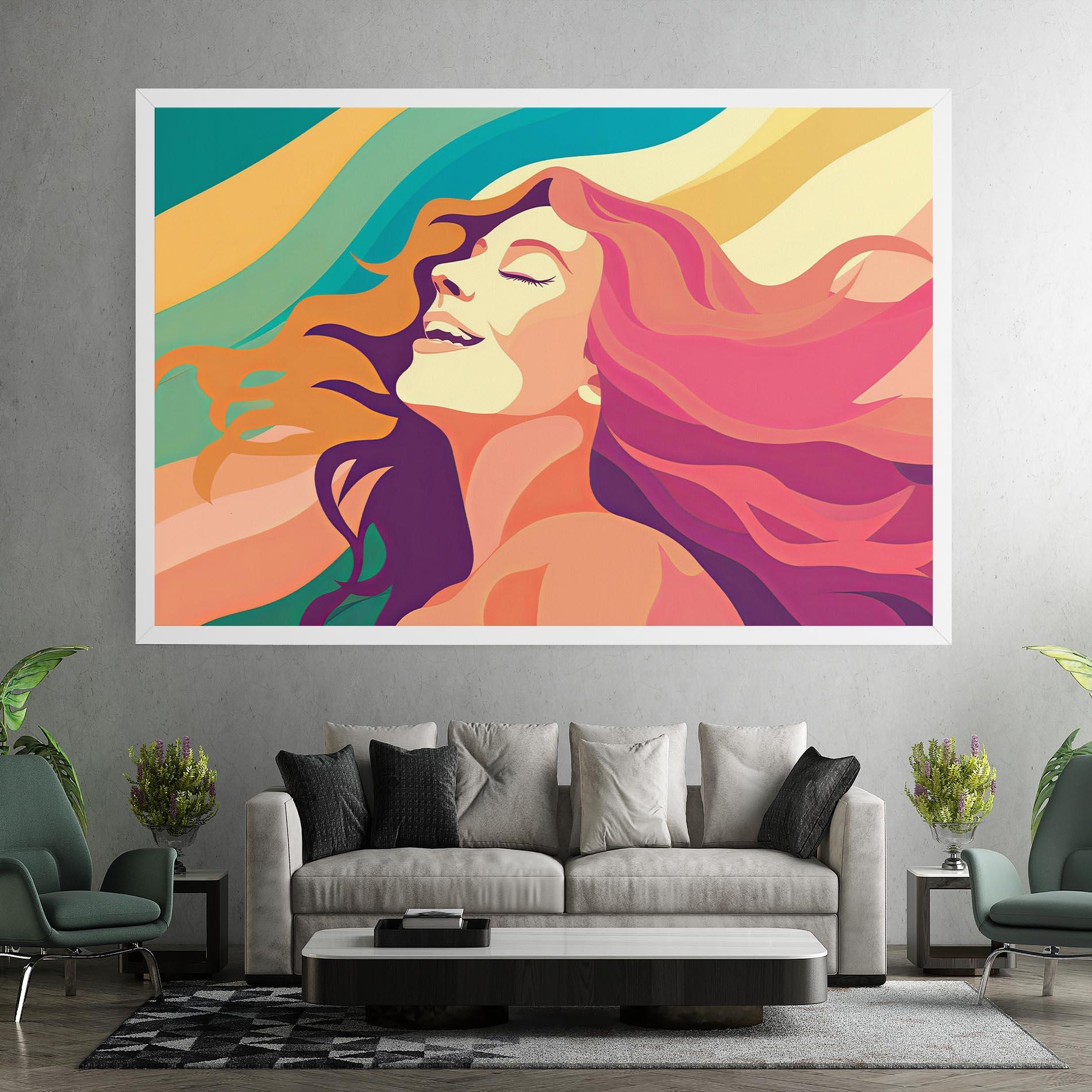 Leinwandbild Pink Pop Hair mockup 7