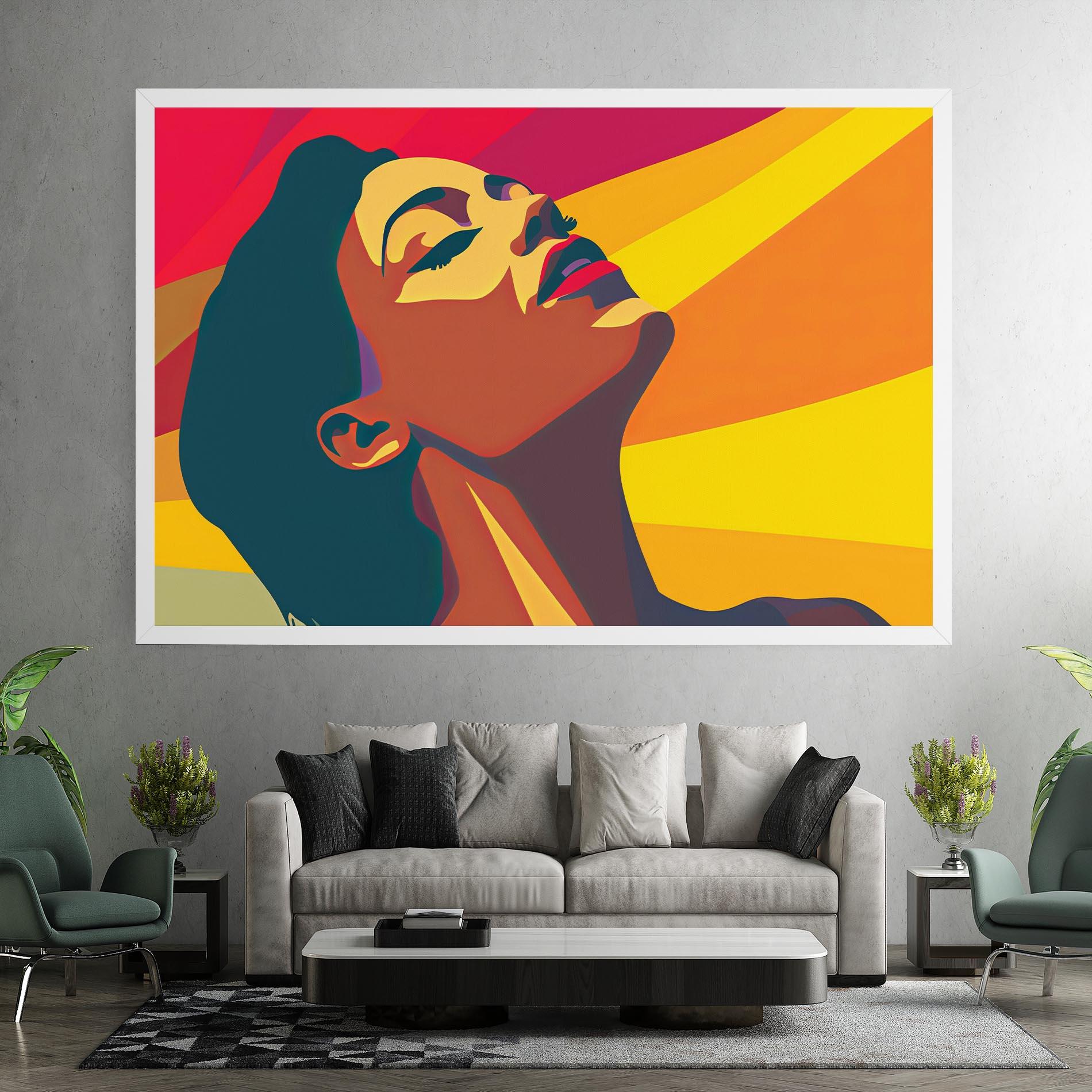 Leinwandbild Pop Female Color mockup 7