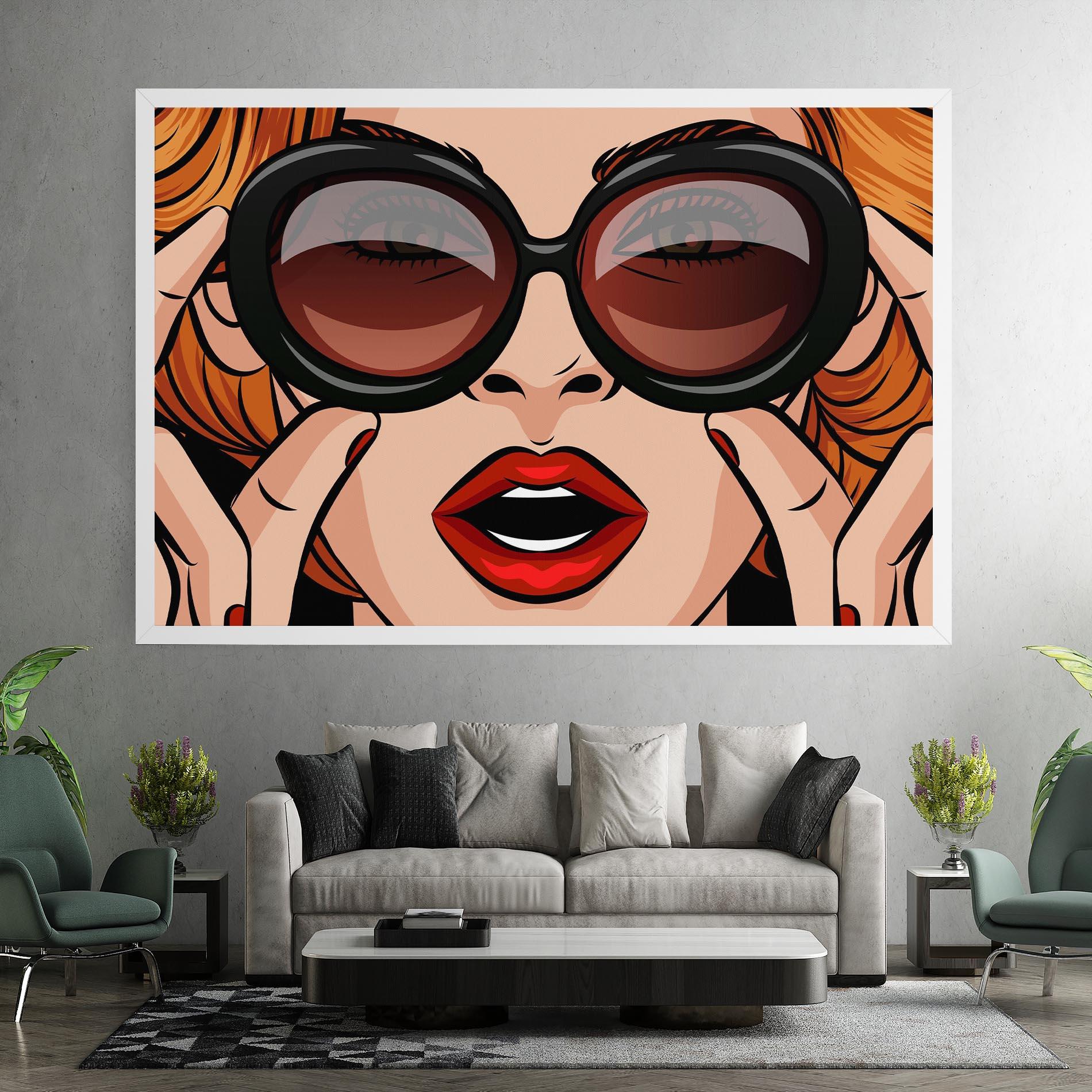 Leinwandbild Pop Glasses Woman mockup 7