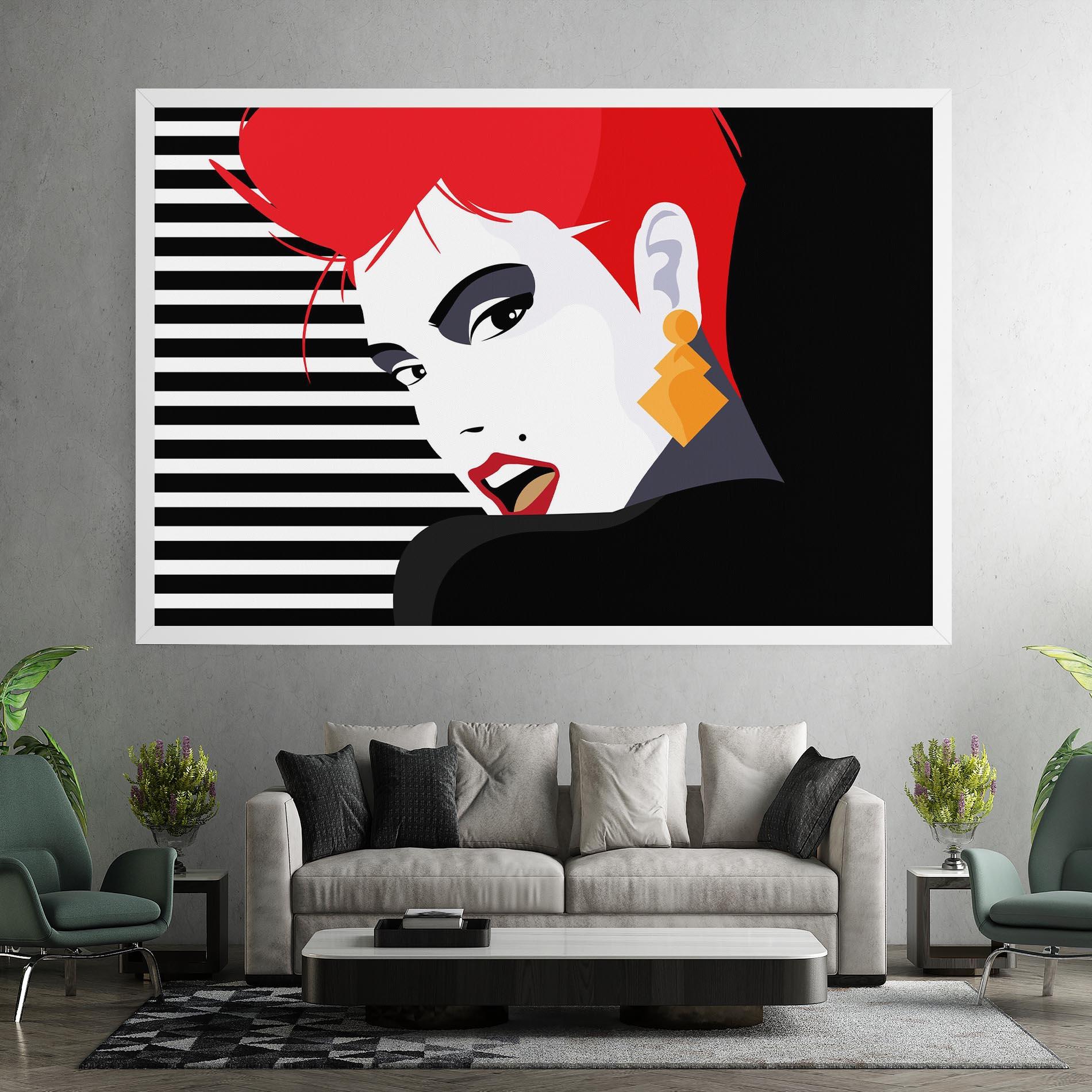 Leinwandbild Red Pop Hair mockup 7