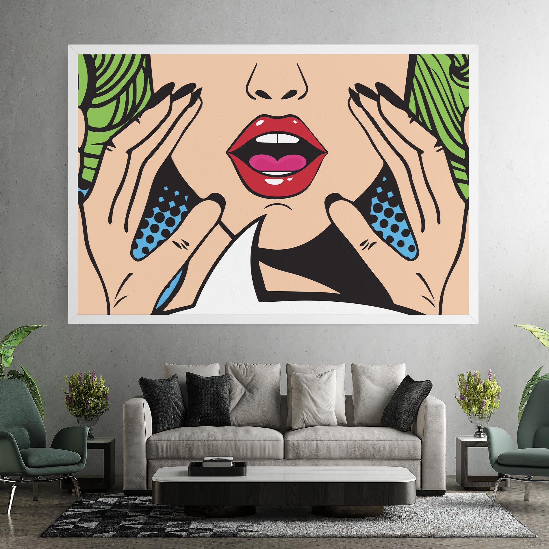 Leinwandbild Speaking Pop Art mockup 7