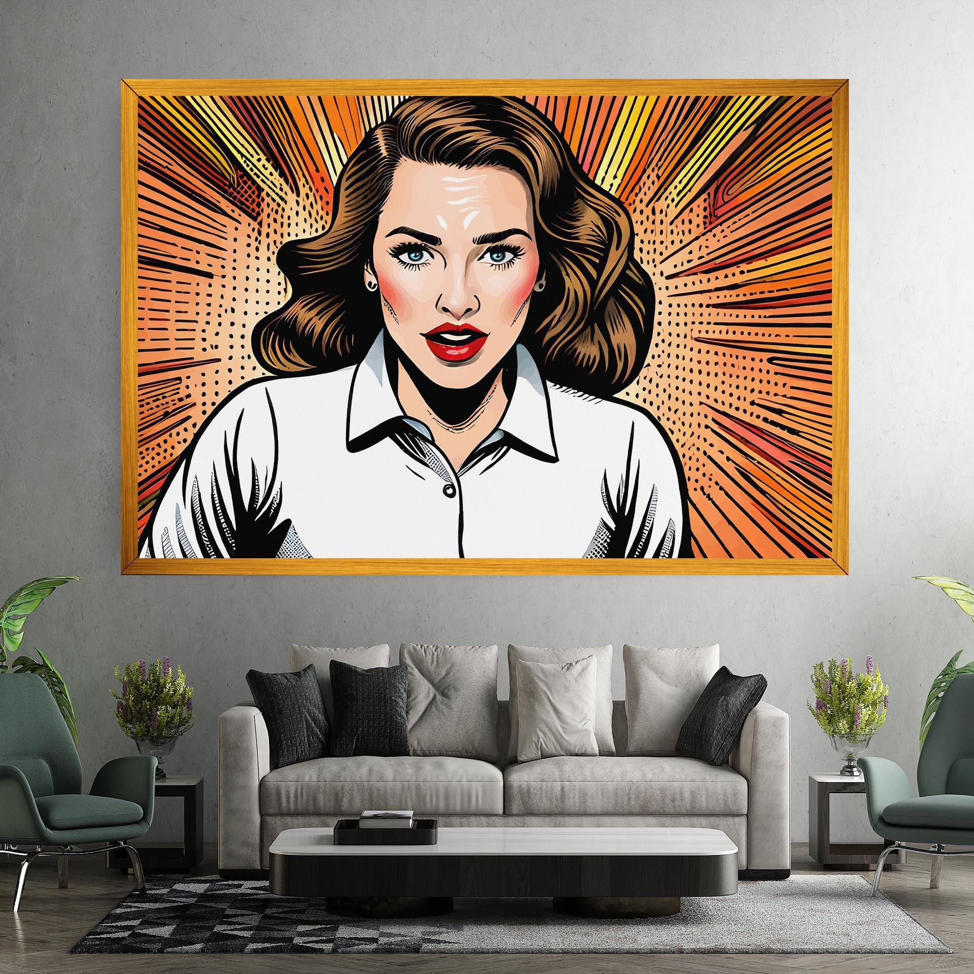 Leinwandbild Blue Eye Pop Art mockup 7