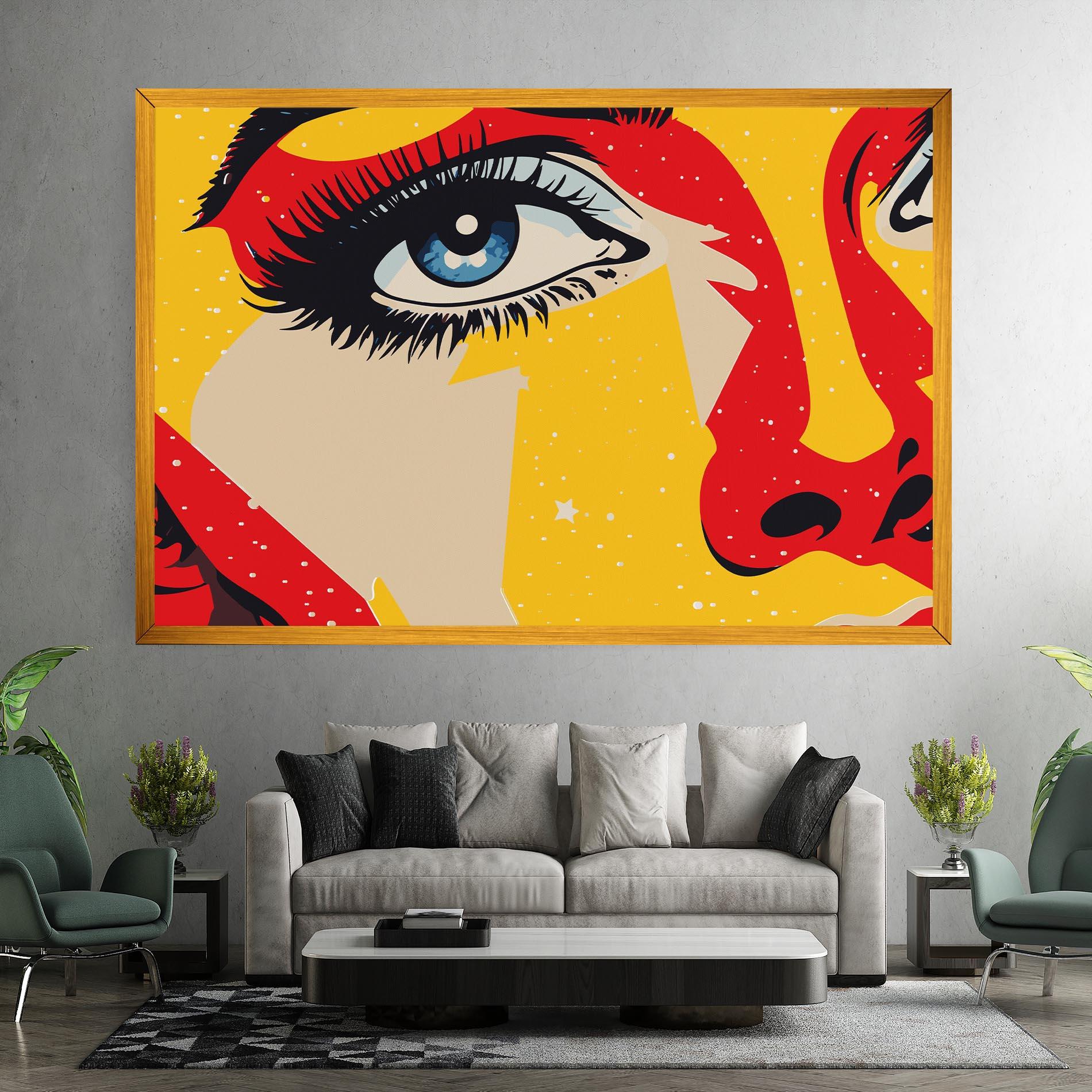 Leinwandbild Blue Pop Eye mockup 7