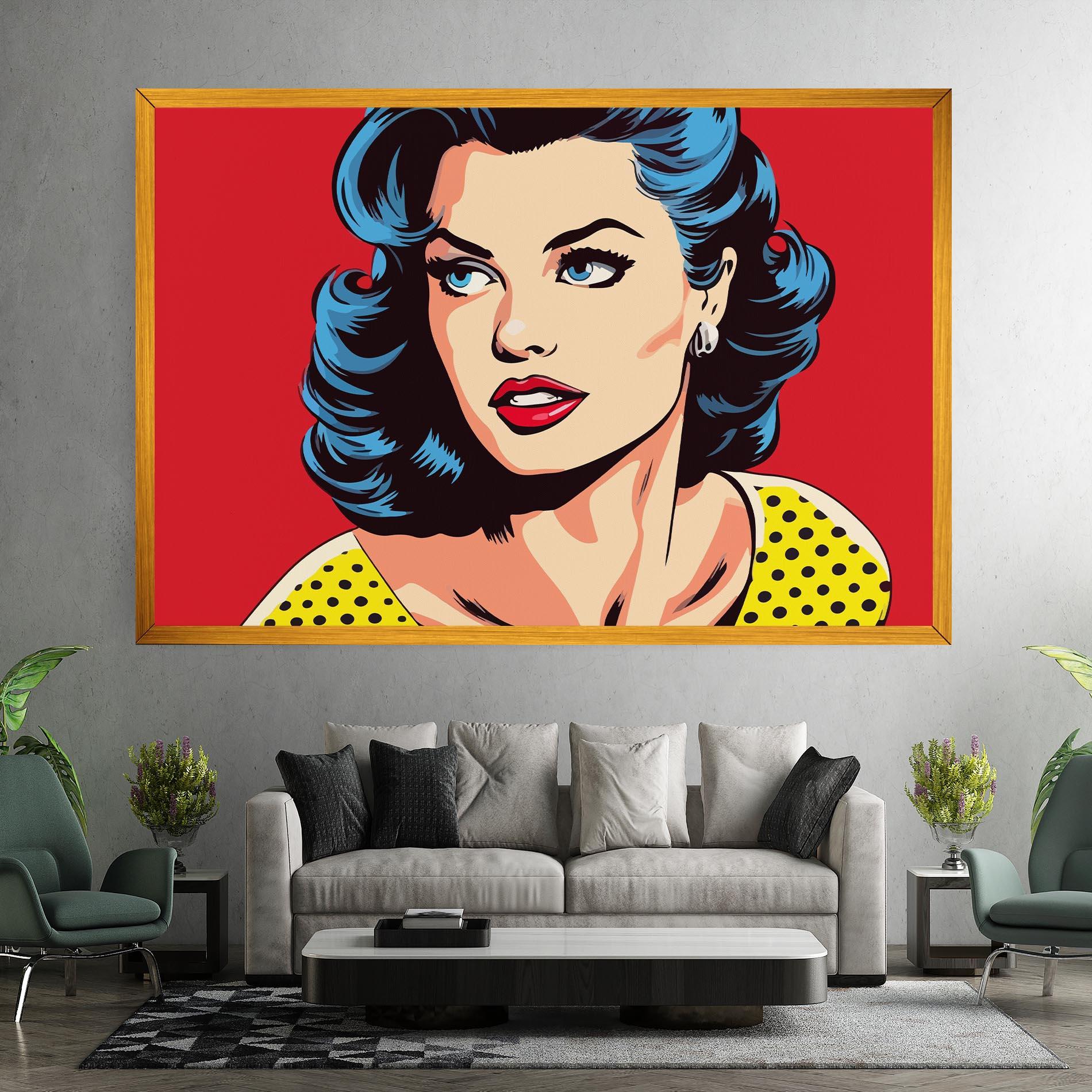 Leinwandbild Blue Pop Eyes mockup 7