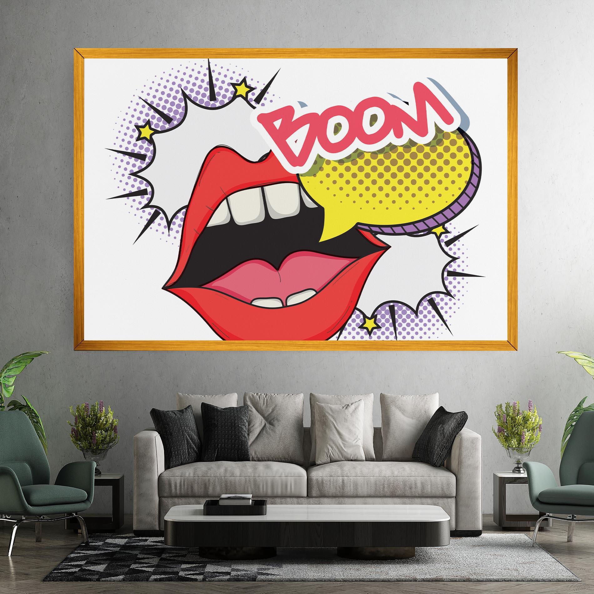 Leinwandbild Boom Pop Art mockup 7