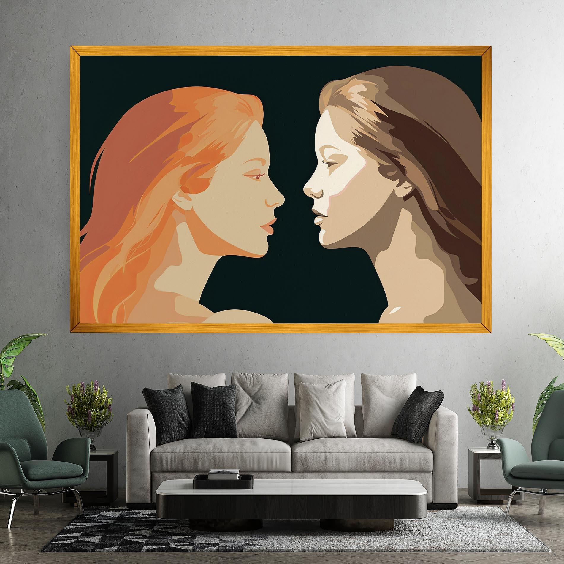 Leinwandbild Orange Pop Girl mockup 7