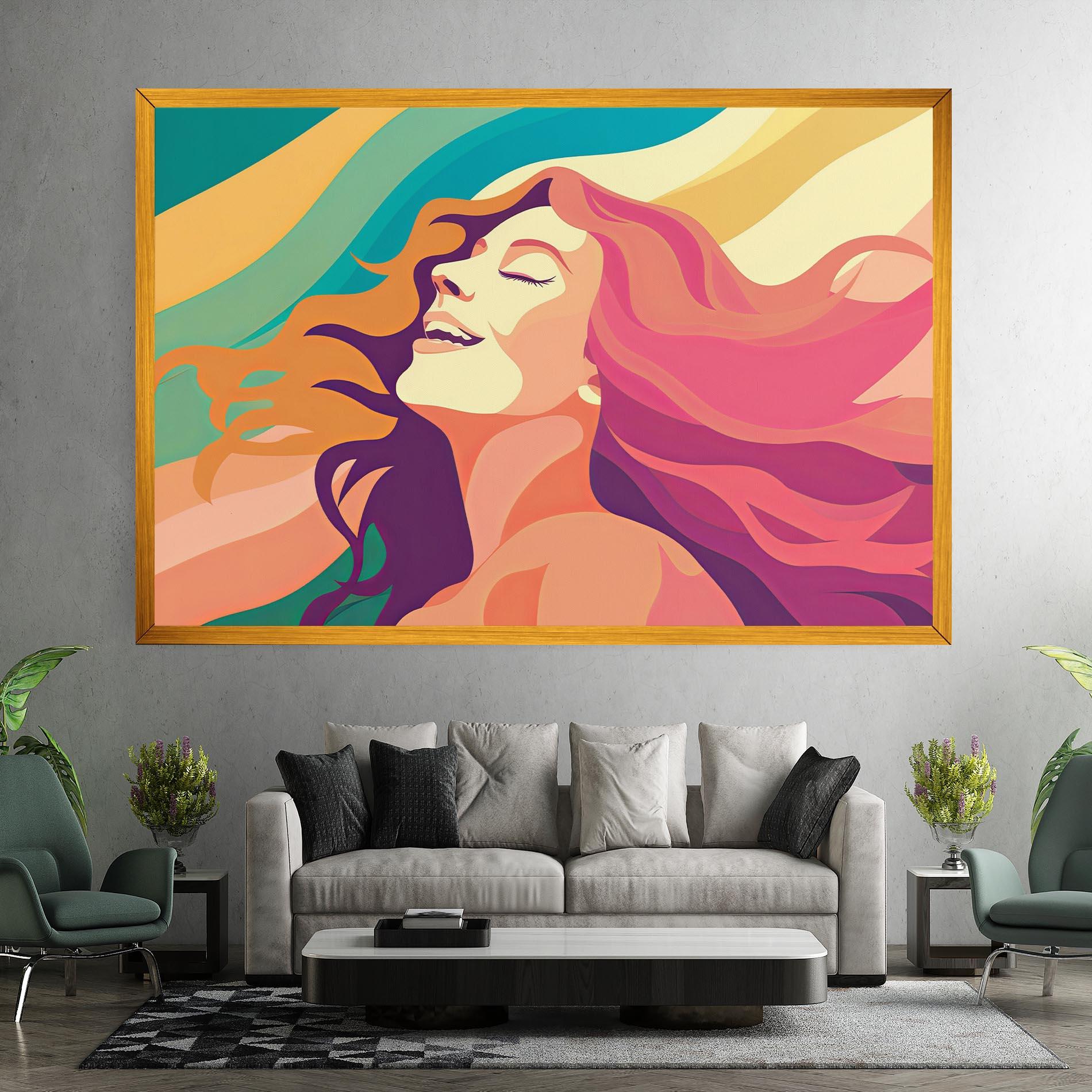 Leinwandbild Pink Pop Hair mockup 7