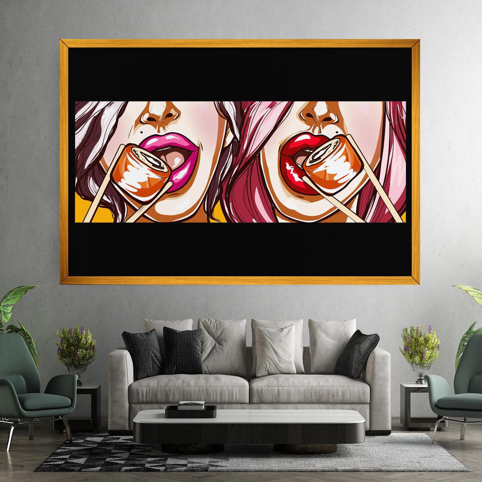 Leinwandbild Pop Art Sushi mockup 7