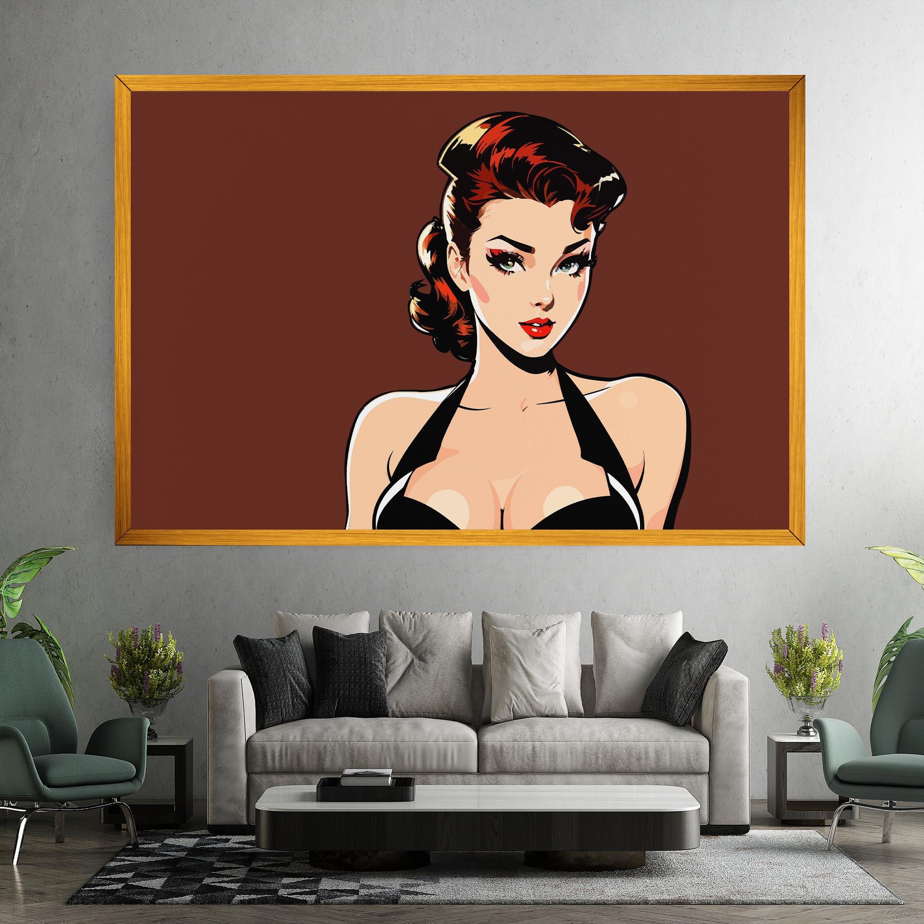 Leinwandbild Pop Beautiful Woman mockup 7