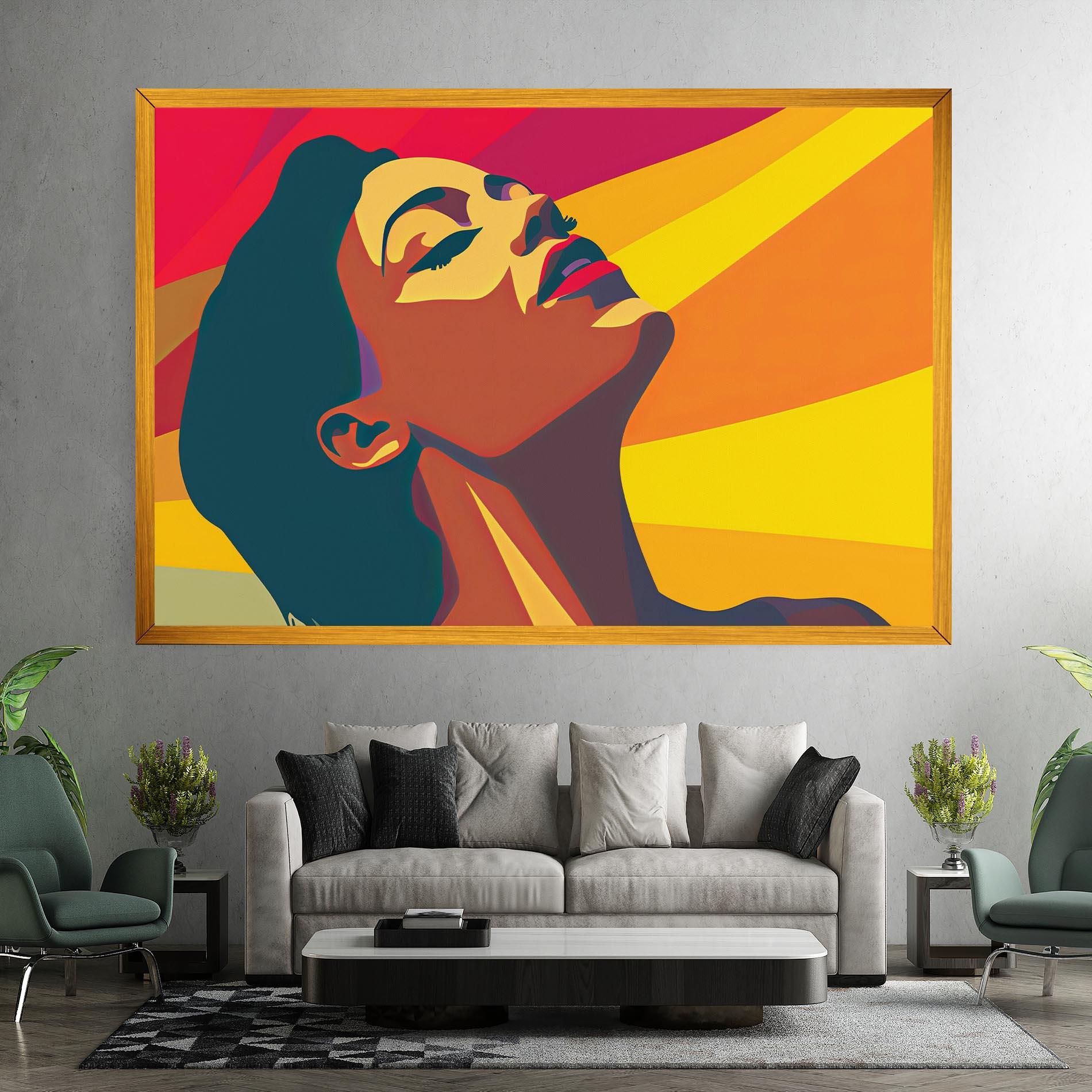 Leinwandbild Pop Female Color mockup 7