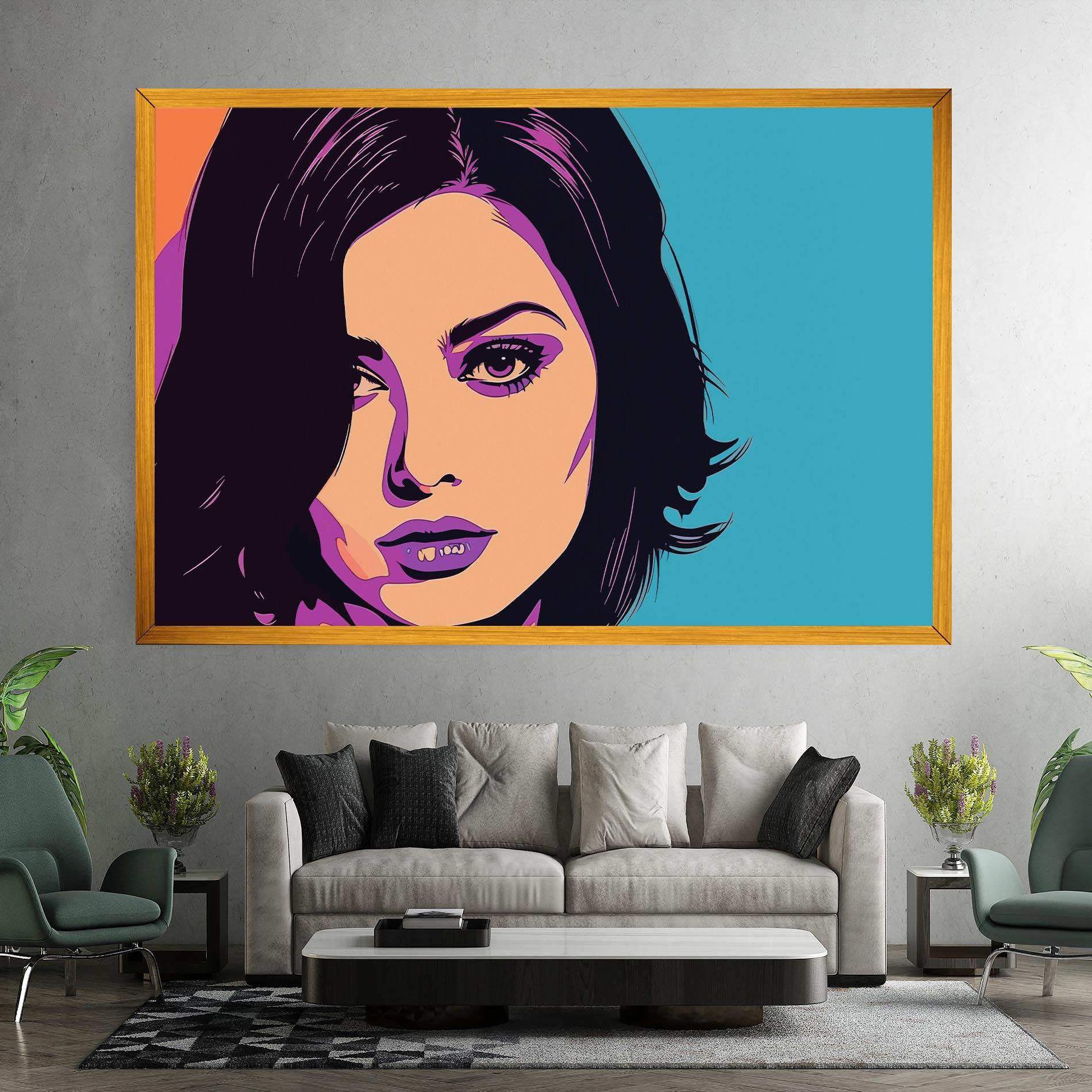 Leinwandbild Pop Purple Woman mockup 7