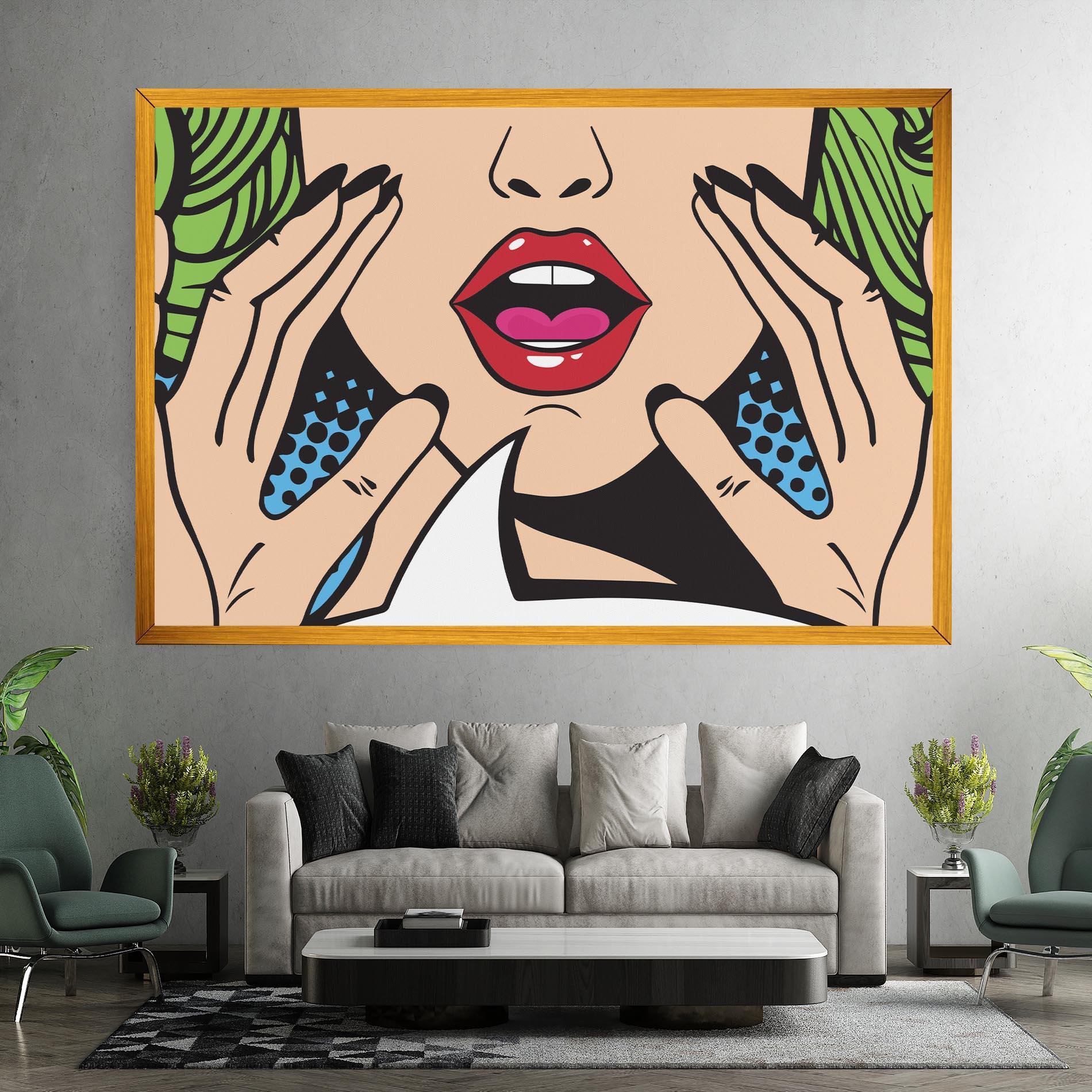 Leinwandbild Speaking Pop Art mockup 7