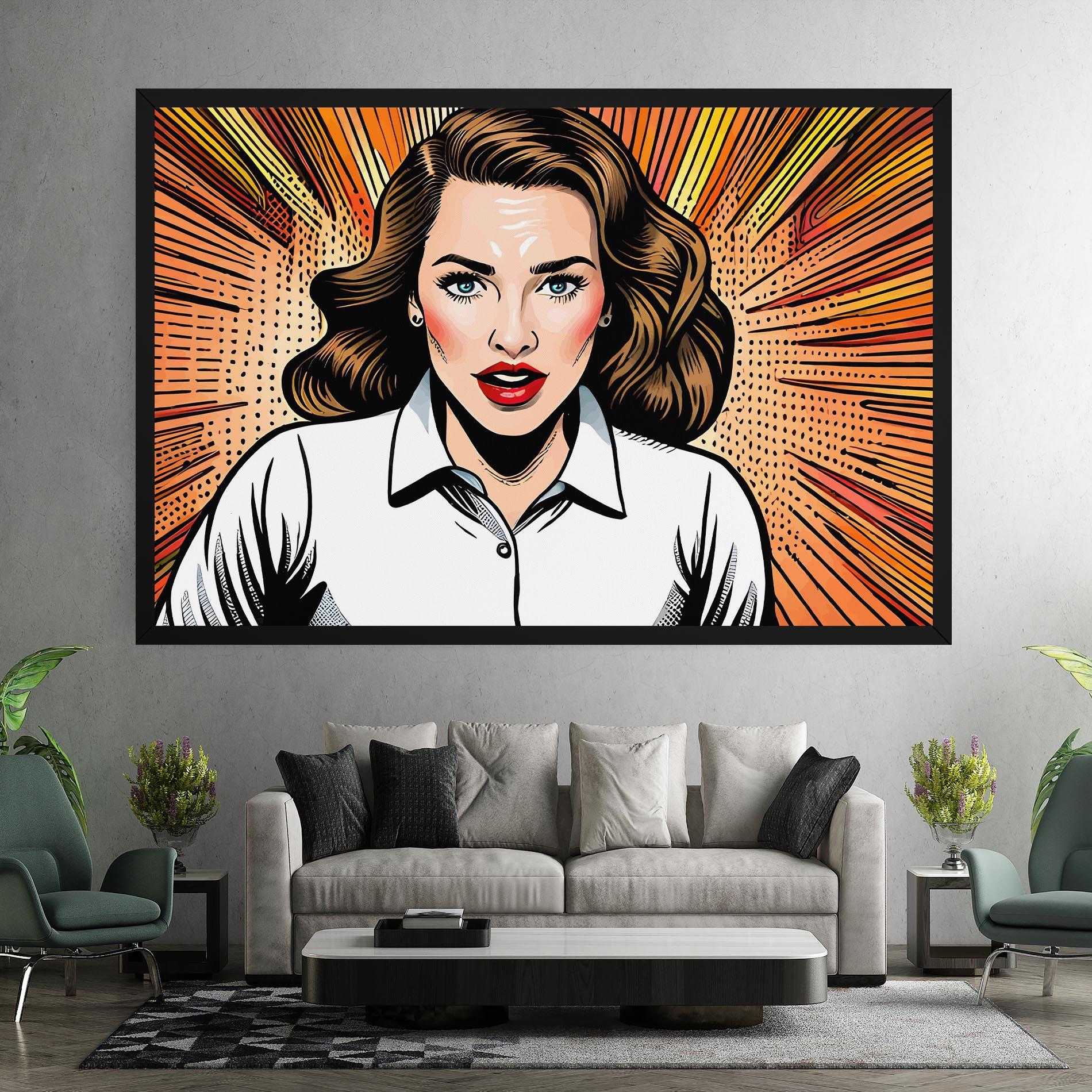 Leinwandbild Blue Eye Pop Art mockup 7